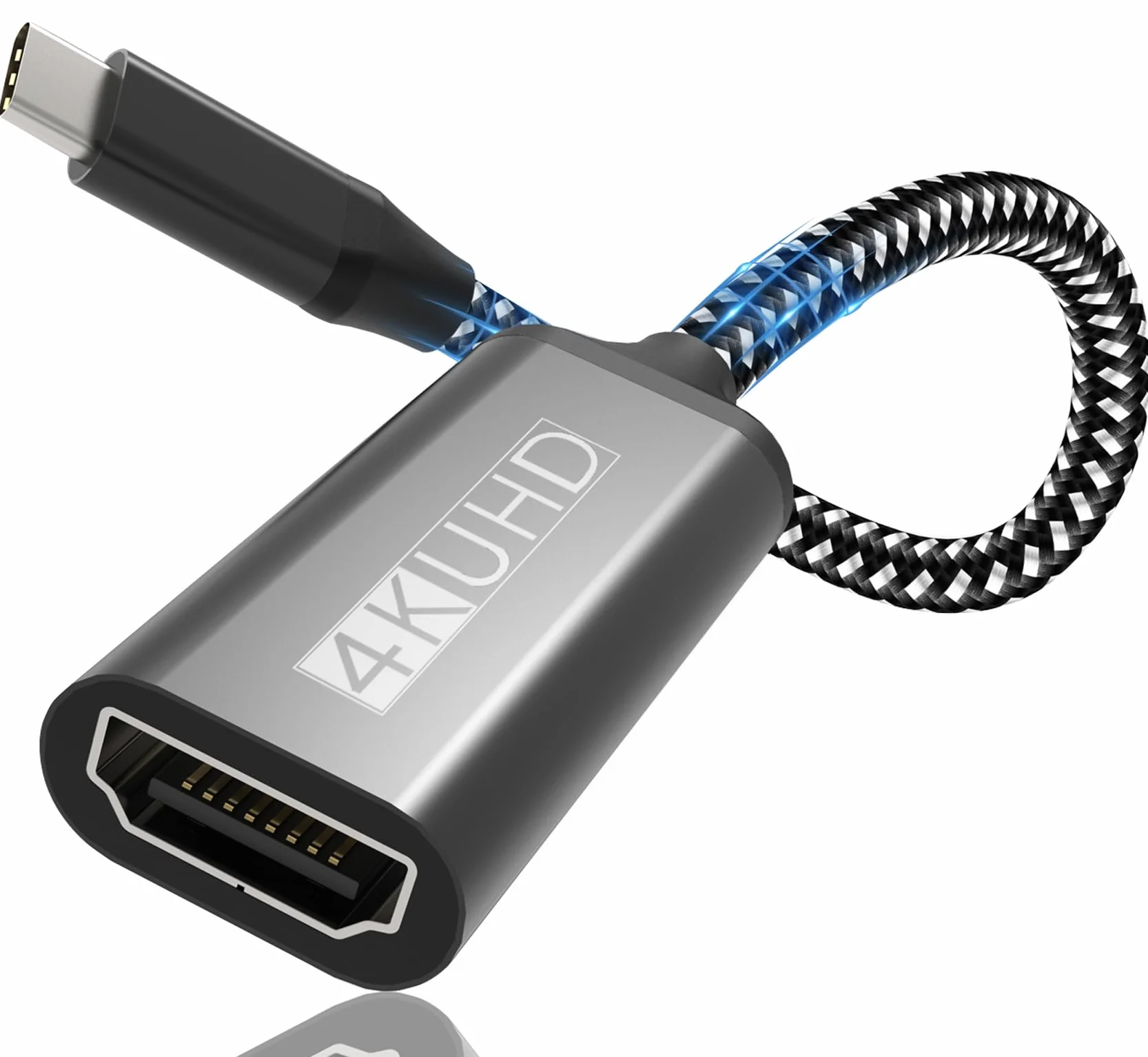 Adapter USB C na HDMI, HDMI na USB C 4K adapter Thunderbolt 3 do HDMI, kompatybilny z iPhone 16/15Pro Max, MacBook Pro/Air, Surface Pro, Pixelbook, iPad Pro, XPS, Samsung Galaxy S/Note Huawei Mate
