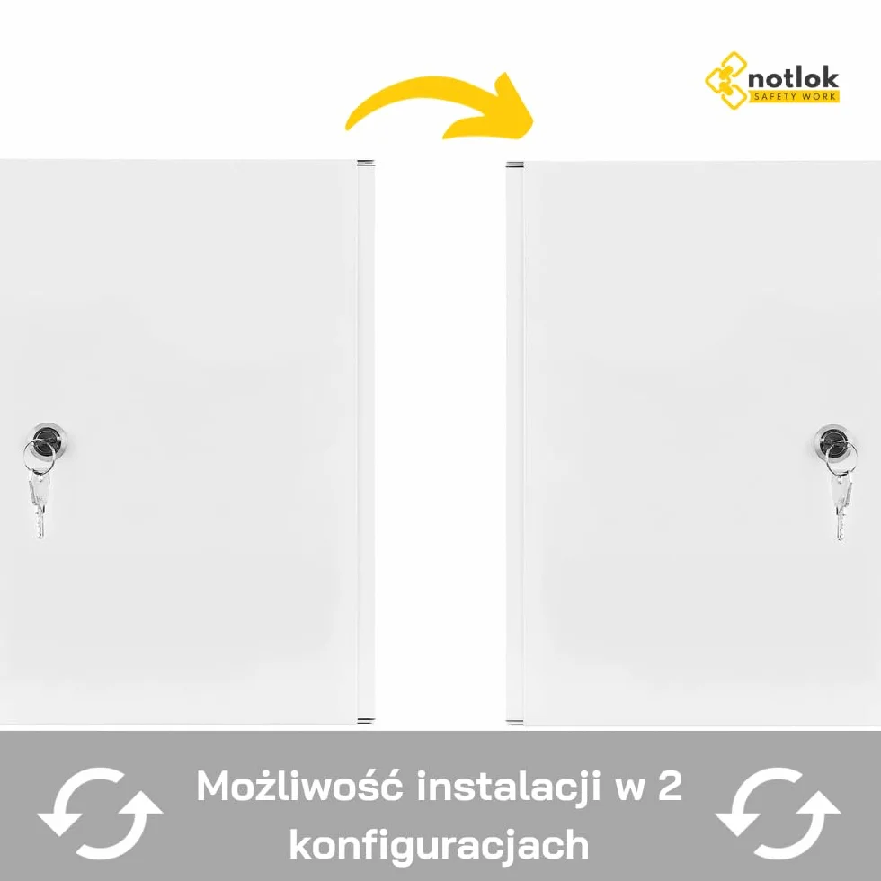 wisząca szafka medyczna + 3 Półki | 2 Klucze | 39x24x11 cm | Szafka na Leki i Pierwszą Pomoc | Stalowa, DIN EN ISO 7010, DIN 67510