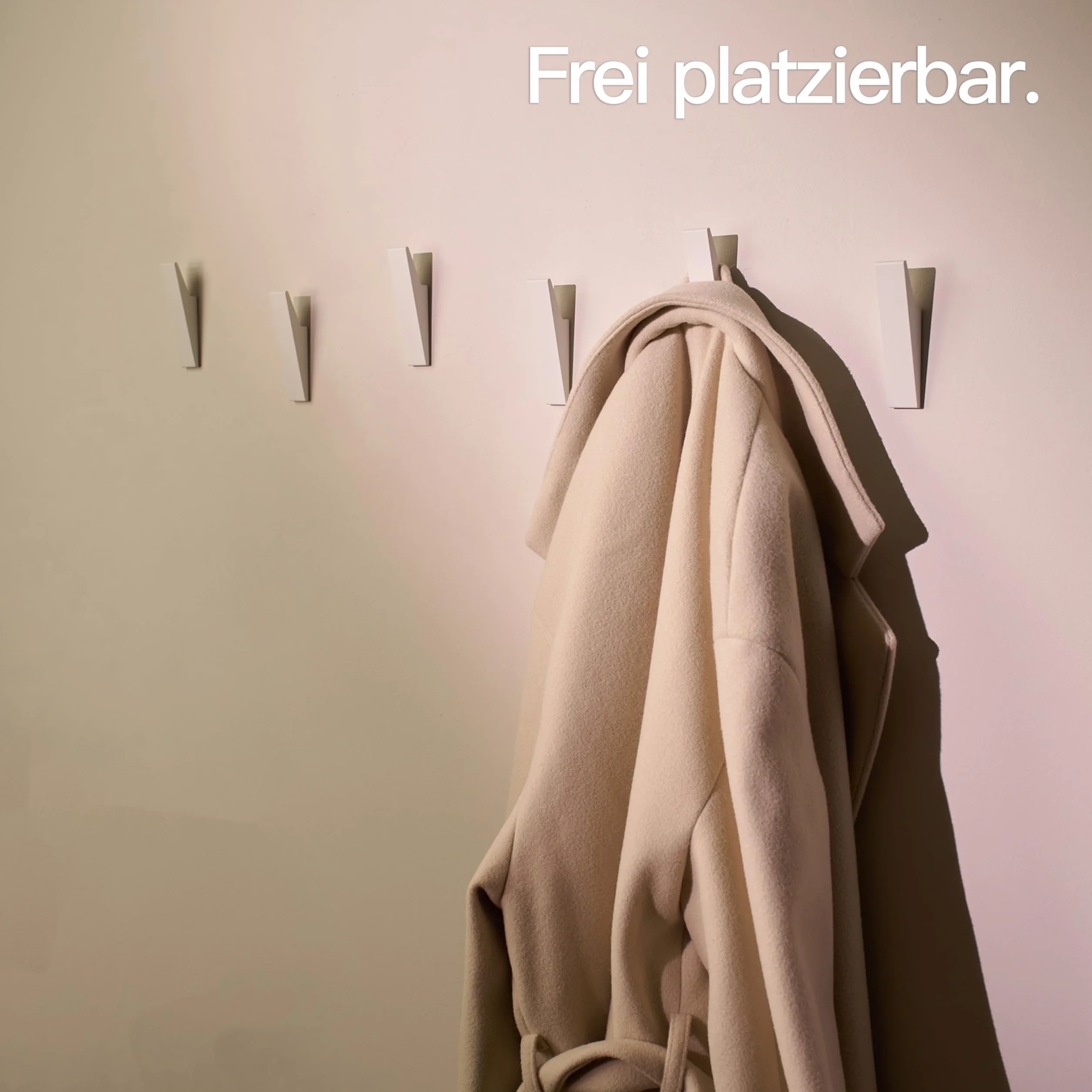 Designfabrik Hamburg Hak garderobiany – dekoracyjne haczyki ścienne na kurtki, szale, torby, plecaki, ręczniki i wiele więcej, zestaw 3 sztuk, szare posortowane (białe, 6 sztuk w zestawie)