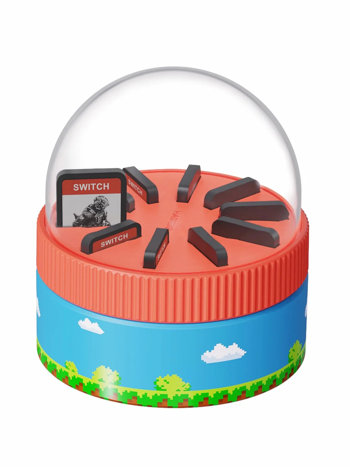 Hagibis Etui do przechowywania gier na Nintendo Switch, PS Vita, obrotowe etui na karty do gier z 10 przegródkami na karty, magnetyczne etui do rysowania, przenośny przełącznik, uchwyt na kartridże do