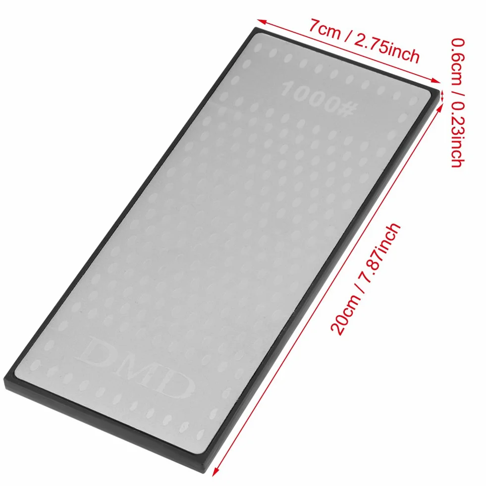 Akozon Kamień do ostrzenia diamentowy 200 x 70 mm 400/1000 do noży kuchennych z antypoślizgową podstawą