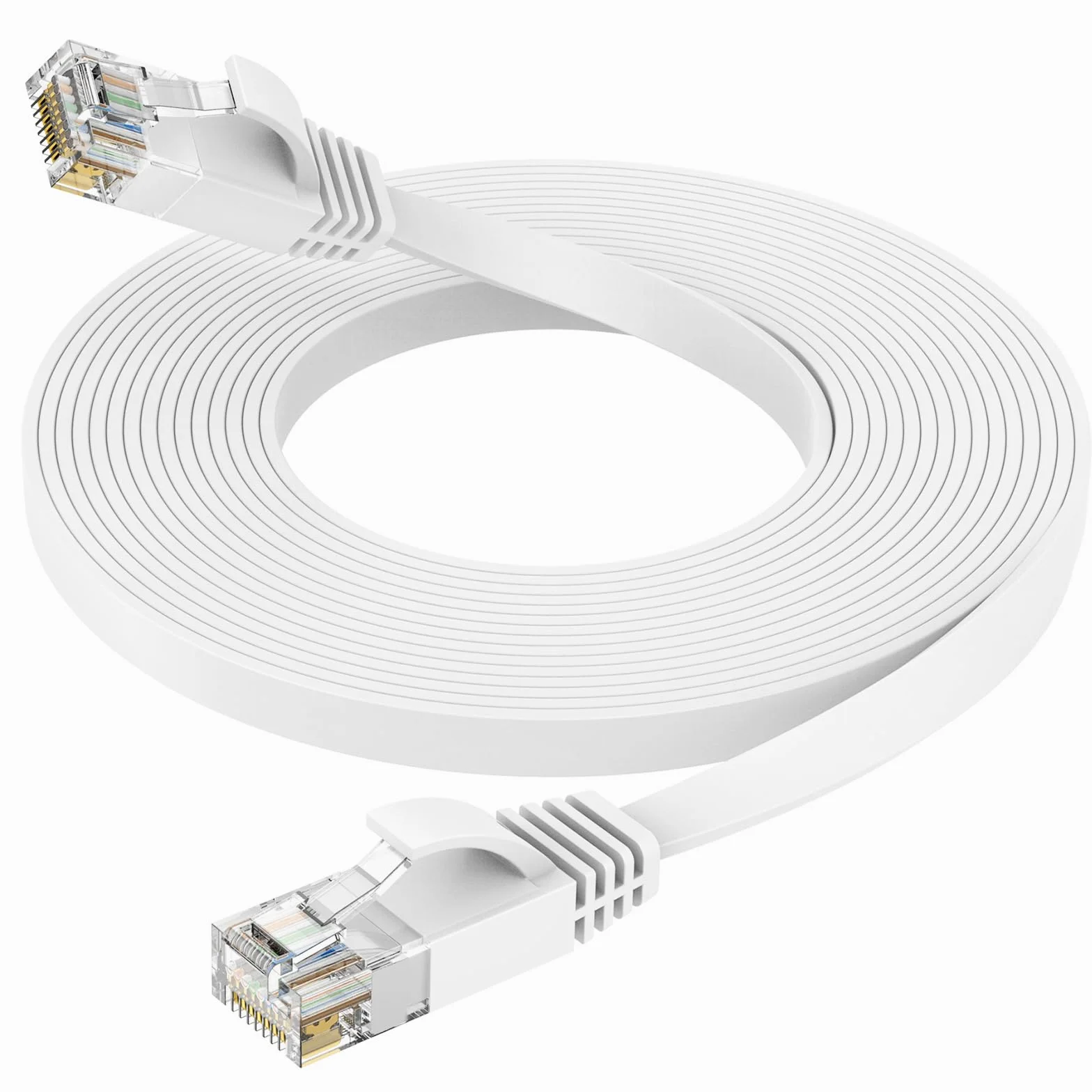 Ercielook Kabel LAN CAT6 High Speed 8 m kabel sieciowy z klipsami kablowymi – przedłużenie kabla do PS5/4 routera modemu TV Switch Laptop