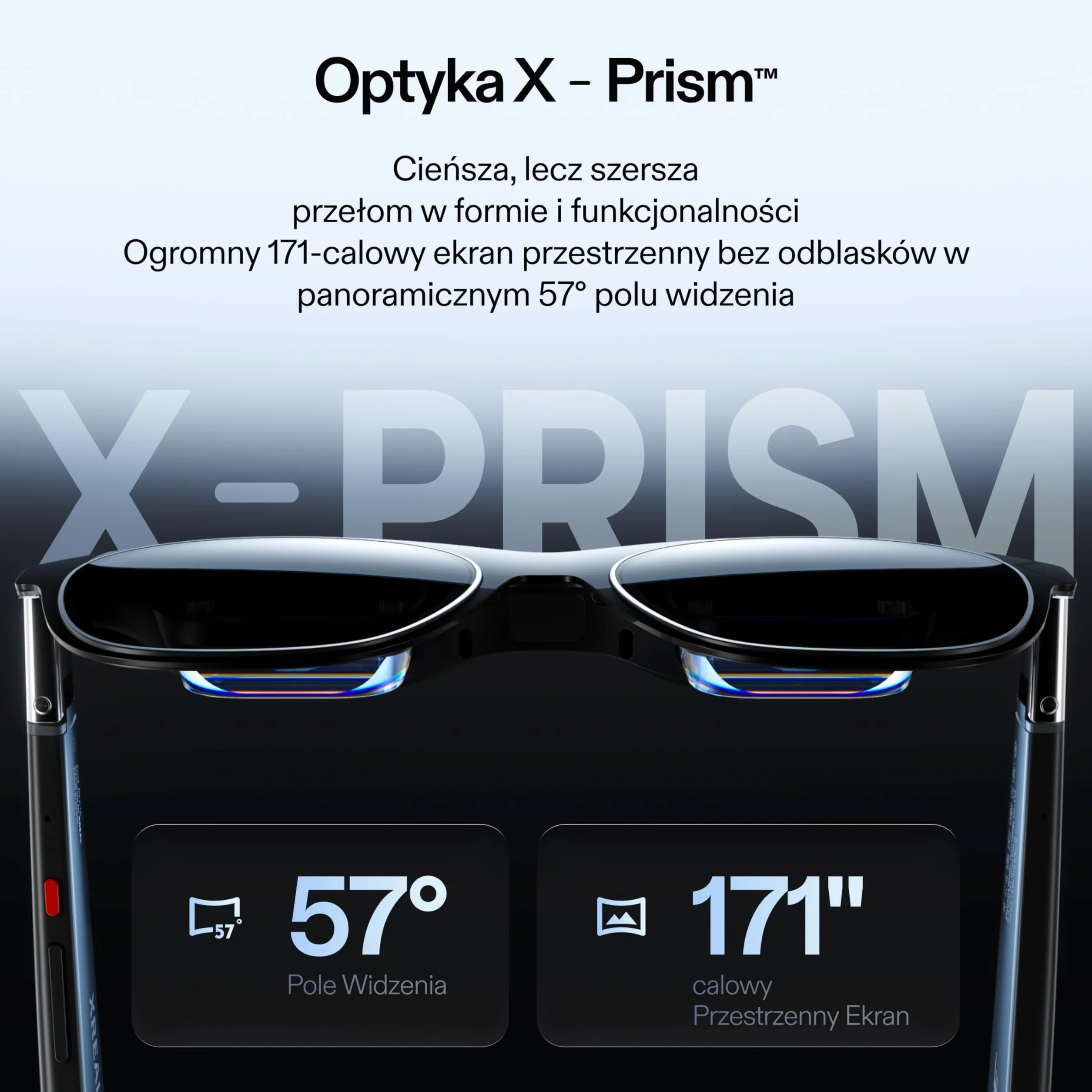 XREAL One Pro AR Okulary z Chipem X1,REAL 3D, Natywny 3DoF Okularów XR, Optyka X-Prism, 57°FOV, Wyświetlacz HD171" 120Hz, Sound Bose, iPhone 17/16/15,SteamDeck ROG MacPC Android iOS, L(IPD66–75mm)