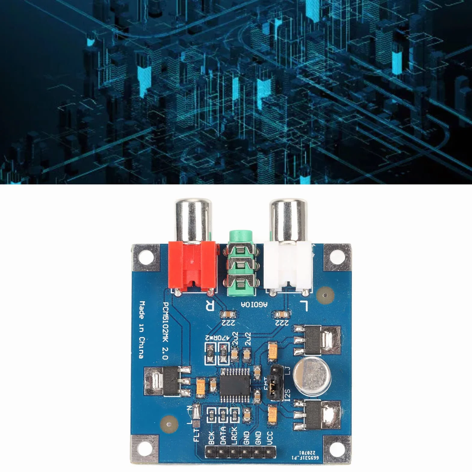 PCM5102/PCM5102A Karta Dźwiękowa Płyta Dekodera DAC Wejście I2S 32bit 384K z Wyjściem Słuchawkowym 3.5 Płyta Dekodera HiFi