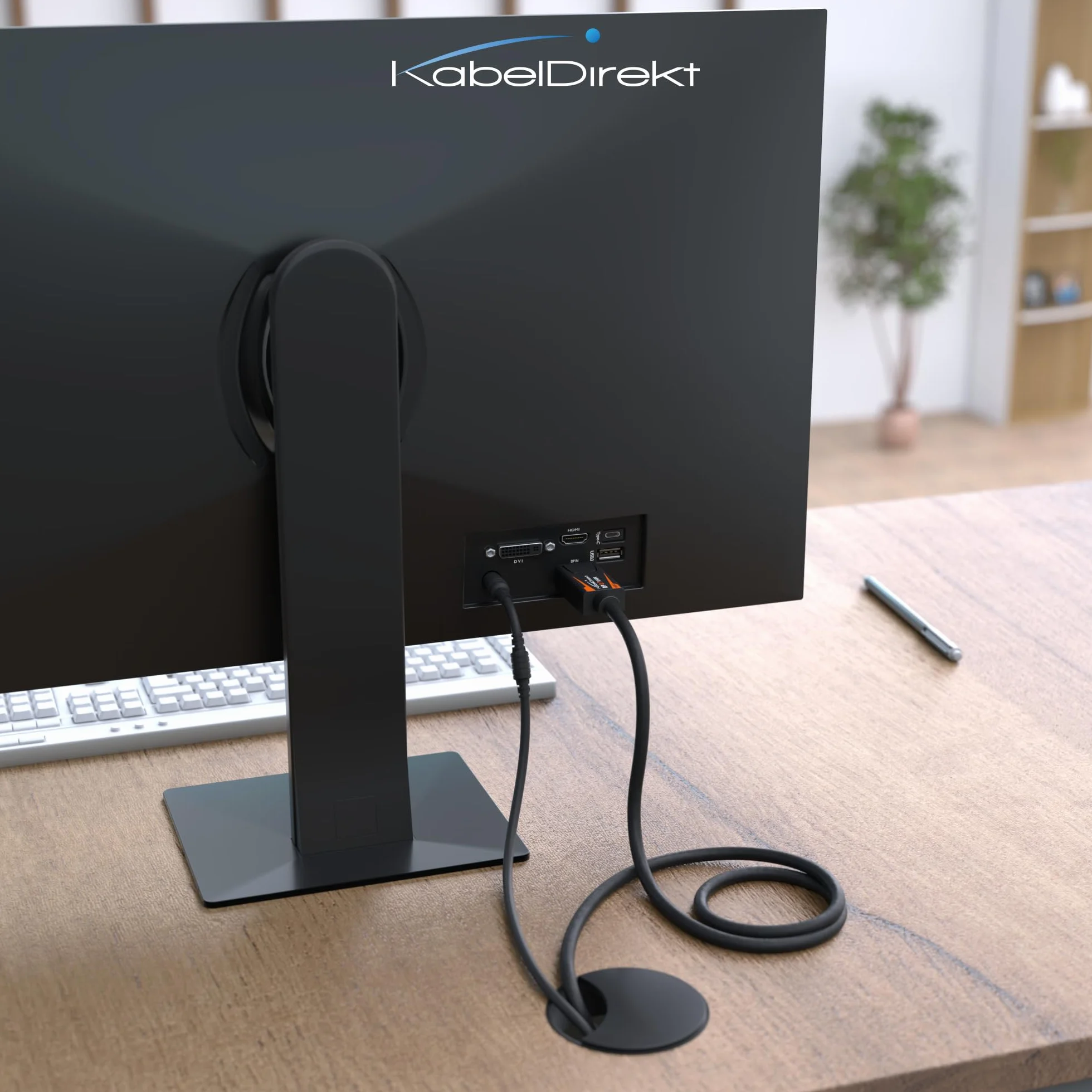 KabelDirekt – Kabel DisplayPort 2.1/DP 2.1 – 1,5m – UHBR, DP80 (80 Gb/s) dla PC Gamingowych/Kart Graficznych z FreeSync/G-Sync, Wysoka Rozdzielczość i Szybkość Klatek: 16K@60Hz, 8K@120Hz, 4K@240Hz