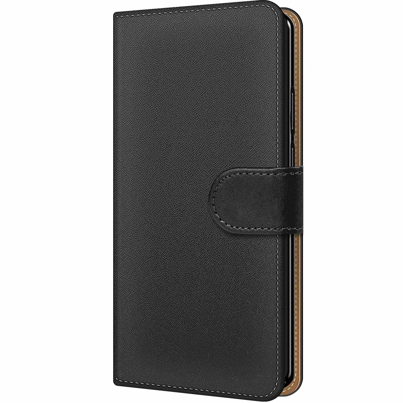 Verco Etui Kompatybilne z Motorola Moto G7 Power Case, ochronne obudowa dla Motorola G7 Power portfel smartfon przegródki na karty, Czarny