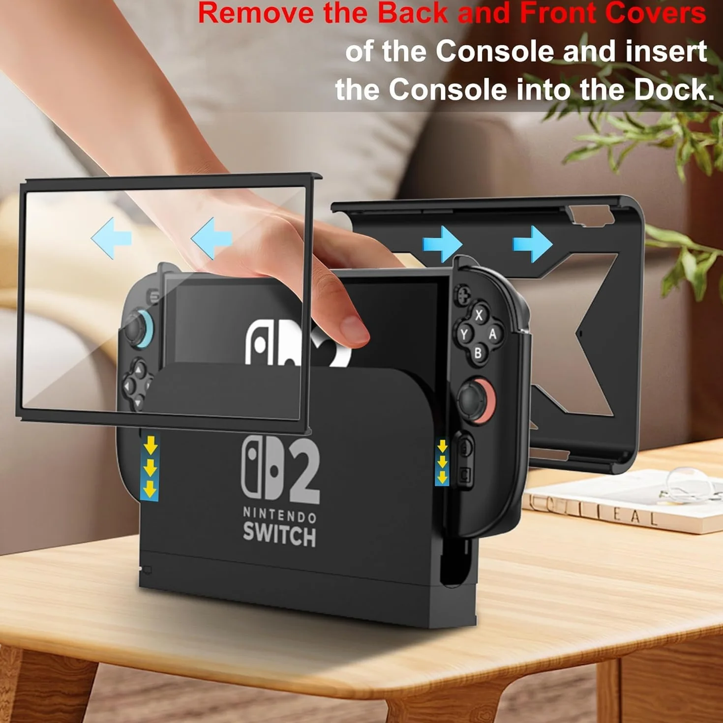 Etui ochronne do Nintendo Switch 2 2025, pełna ochrona przełącznika 2, TPU amortyzacja wstrząsów i zarysowania do Nintendo Switch z wbudowanym ekranem i bez opóźnień w dotyku】i 2 x nasadkami na kciuk