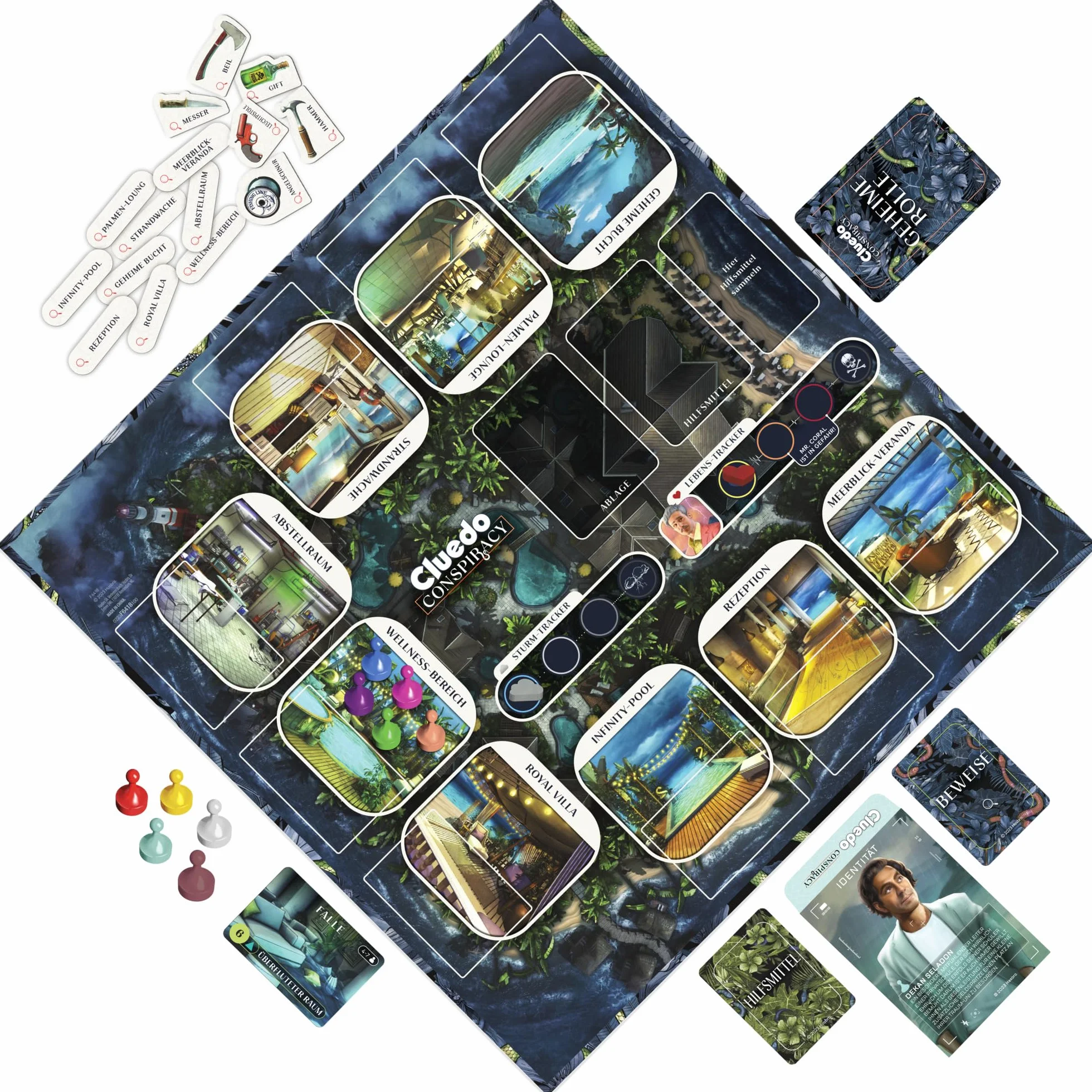 Cluedo Conspiracy gra planszowa dla dorosłych i młodzieży, wersja niemiecka