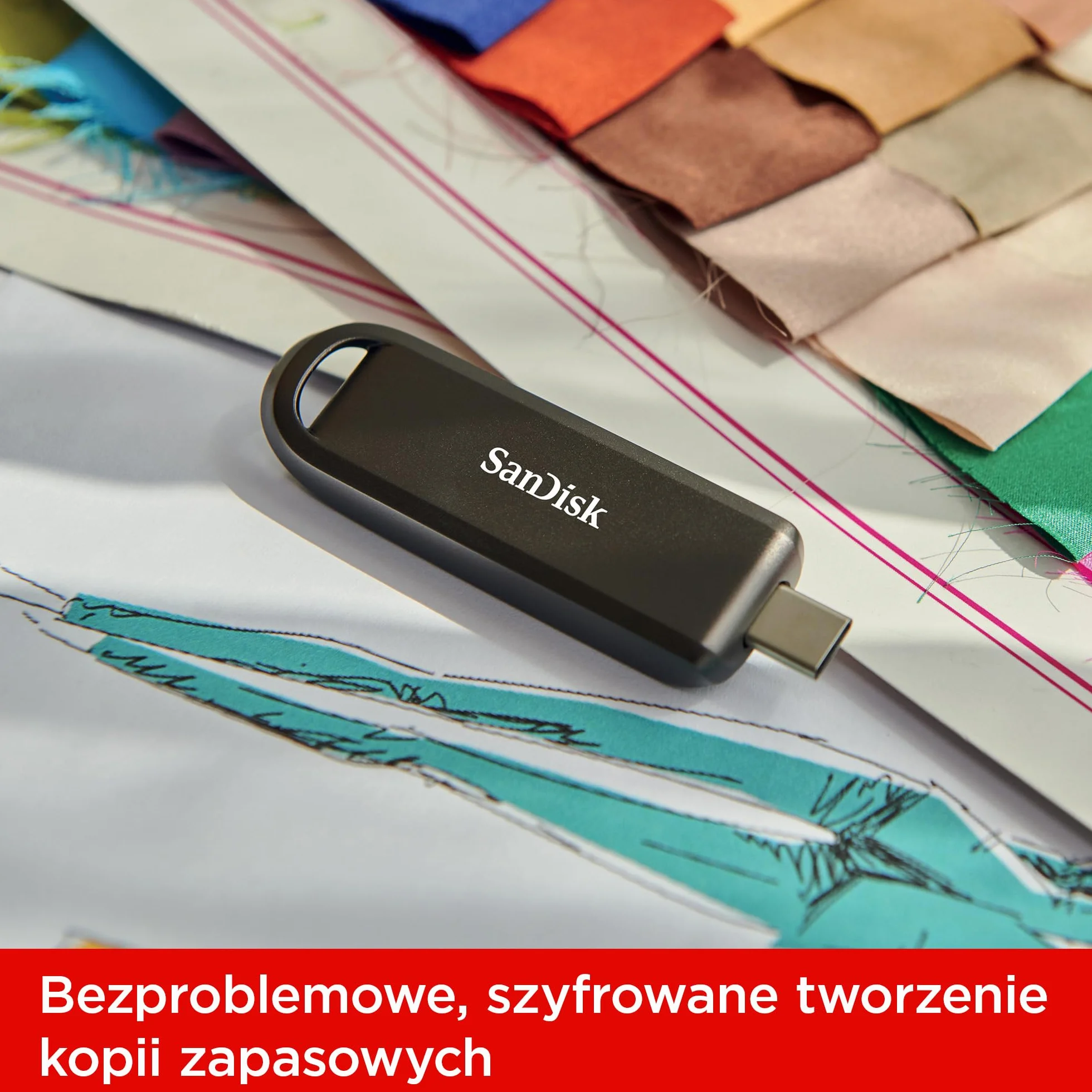 Sandisk Extreme PRO 1 TB High-Performance USB USB-C Dysk flash (prędkości odczytu do 1000 MB/s oraz zapisu do 900 MB/s, RescuePRO Deluxe)