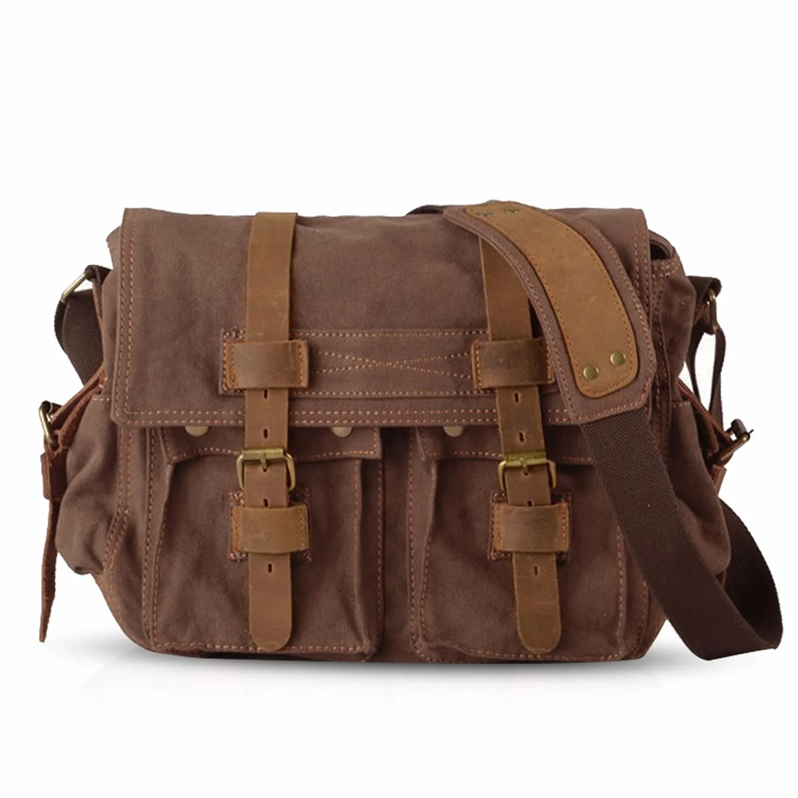 FANDARE torba kurierska unisex, płócienna torba na uczelnię, torba na książki, podróżna, dojazdy do pracy, torba na ramię, 14-calowa torba na ramię, na laptopa, dla mężczyzn/kobiet