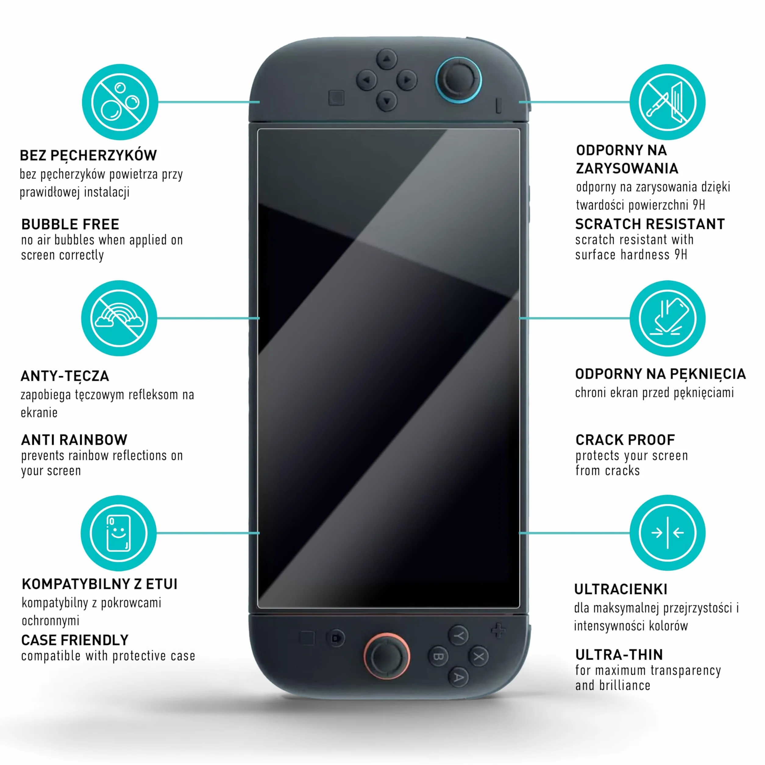 smartect Szkło Hartowane [2 Sztuki, Clear] dla Nintendo Switch 2, Szklana Ochrona Ekranu 9H, Ochraniacz Ekranu bez Pęcherzyków, Bez Odcisków palców