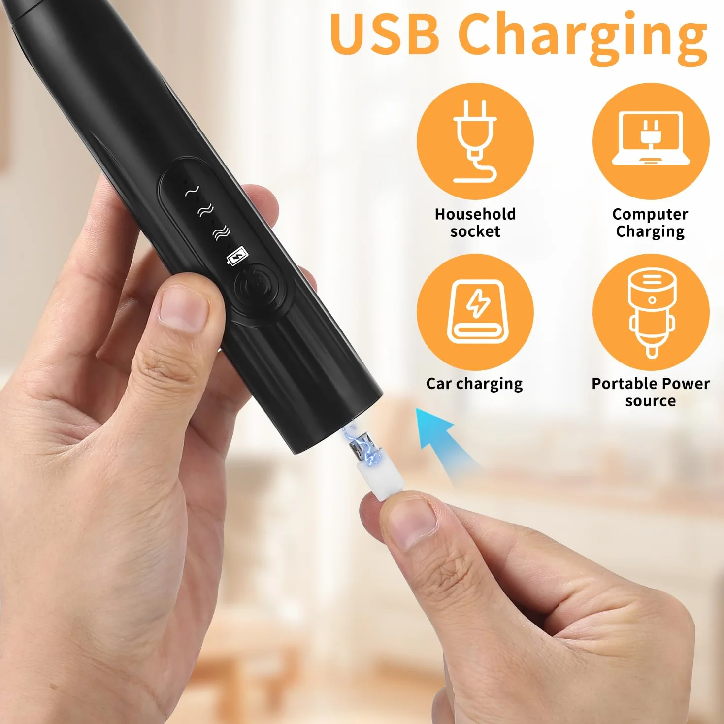 Pieniacz do mleka z możliwością ponownego ładowania przez USB, 3-biegowy, elektryczna trzepaczka do kawy, latte cappuccino