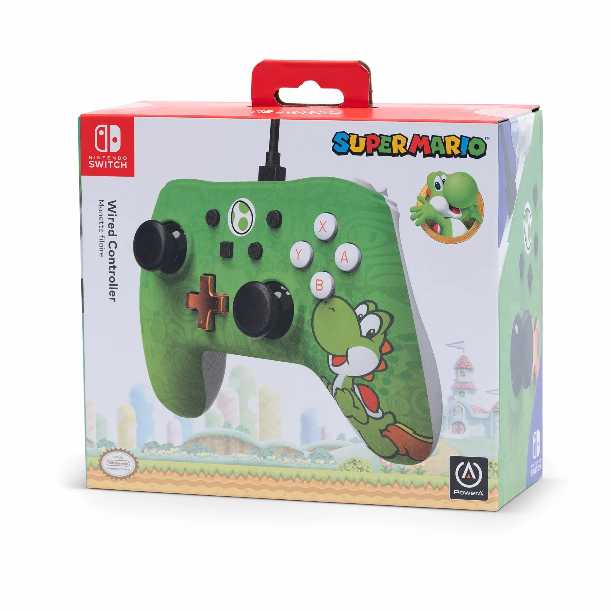 Kontroler przewodowy PowerA do Nintendo Switch - Yoshi, Gamepad, kontroler gier, kontroler przewodowy, oficjalna licencja