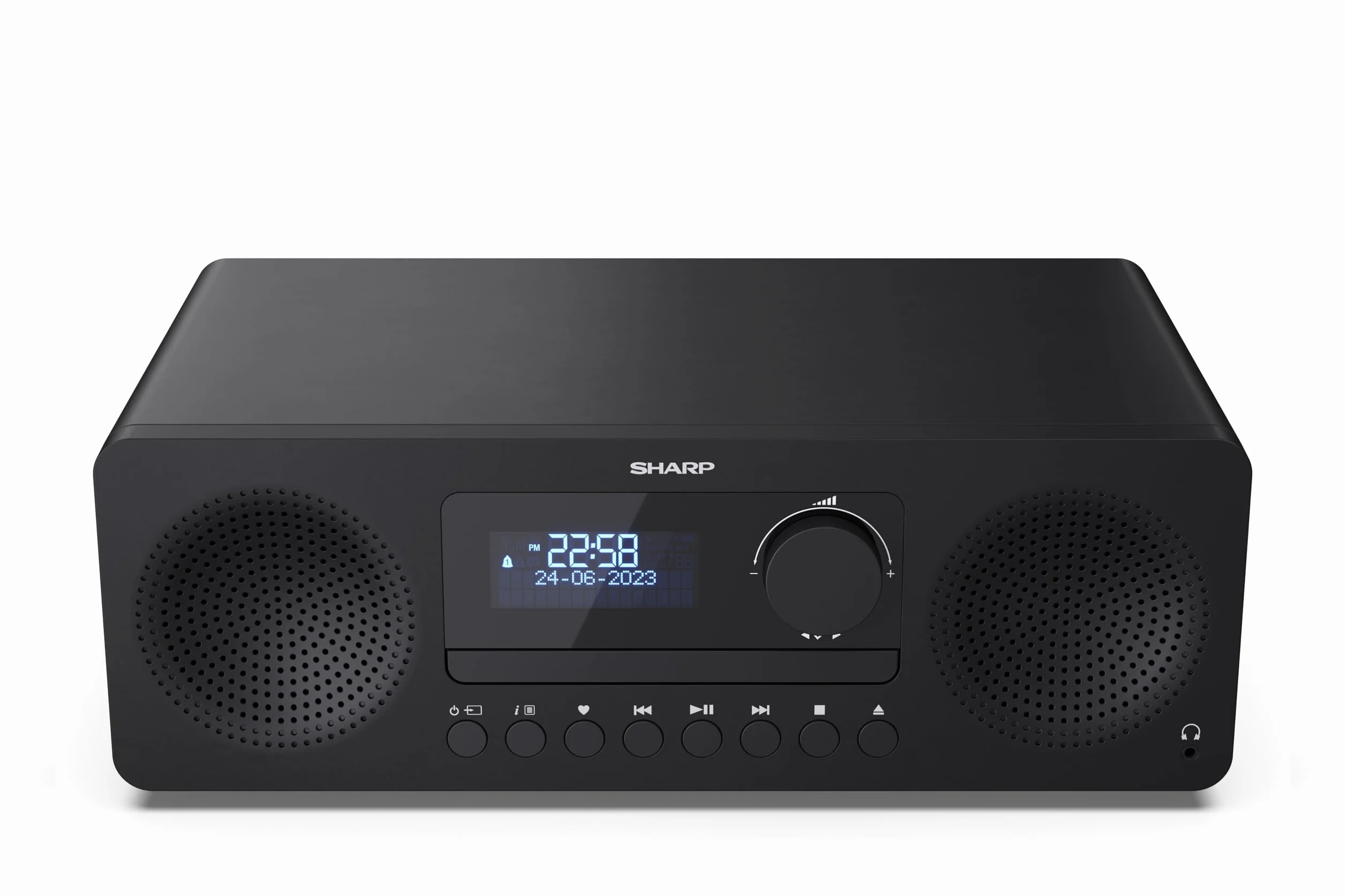 SHARP XL-B720D (BK) All-in-One system Hi-Fi (60 W), radio cyfrowe z DAB+ i tunerem FM, Bluetooth, czarny