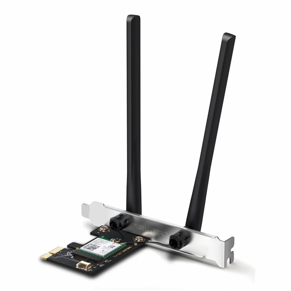 MERCUSYS Adapter TP-Link MA80XE PCIe AX3000Mbps WiFi 6 Bluetooth 5.2, chipset Intel Wi-Fi 6, WPA3, MU-MIMO, OFDMA, karta WiFi na stałe, obsługuje Windows 10, 11