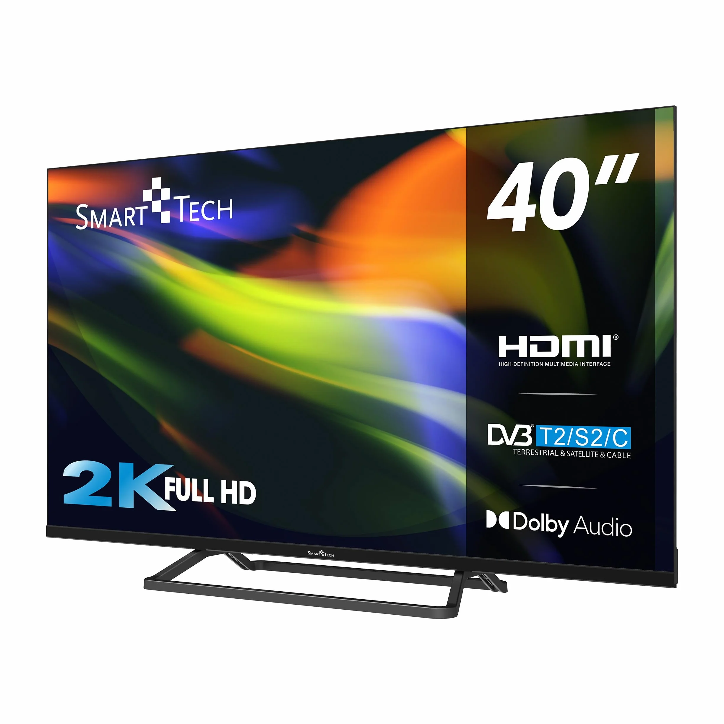 Smart Tech 40FN01V3 Full HD LED TV 40 cali (101 cm) potrójny tuner Dolby Audio H.265 3xHDMI, 2xUSB