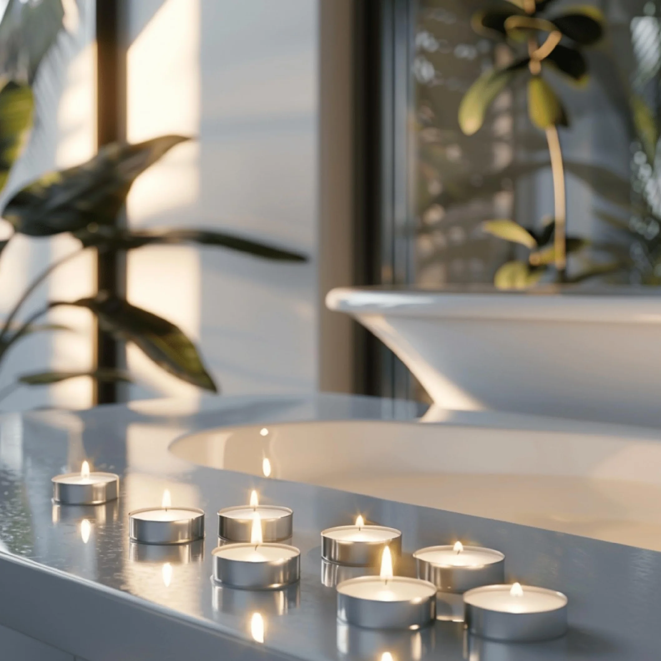 Świeczki Tealight Horeca 4 Godziny Palenia Zestaw 50 Białych Bez Zapachu