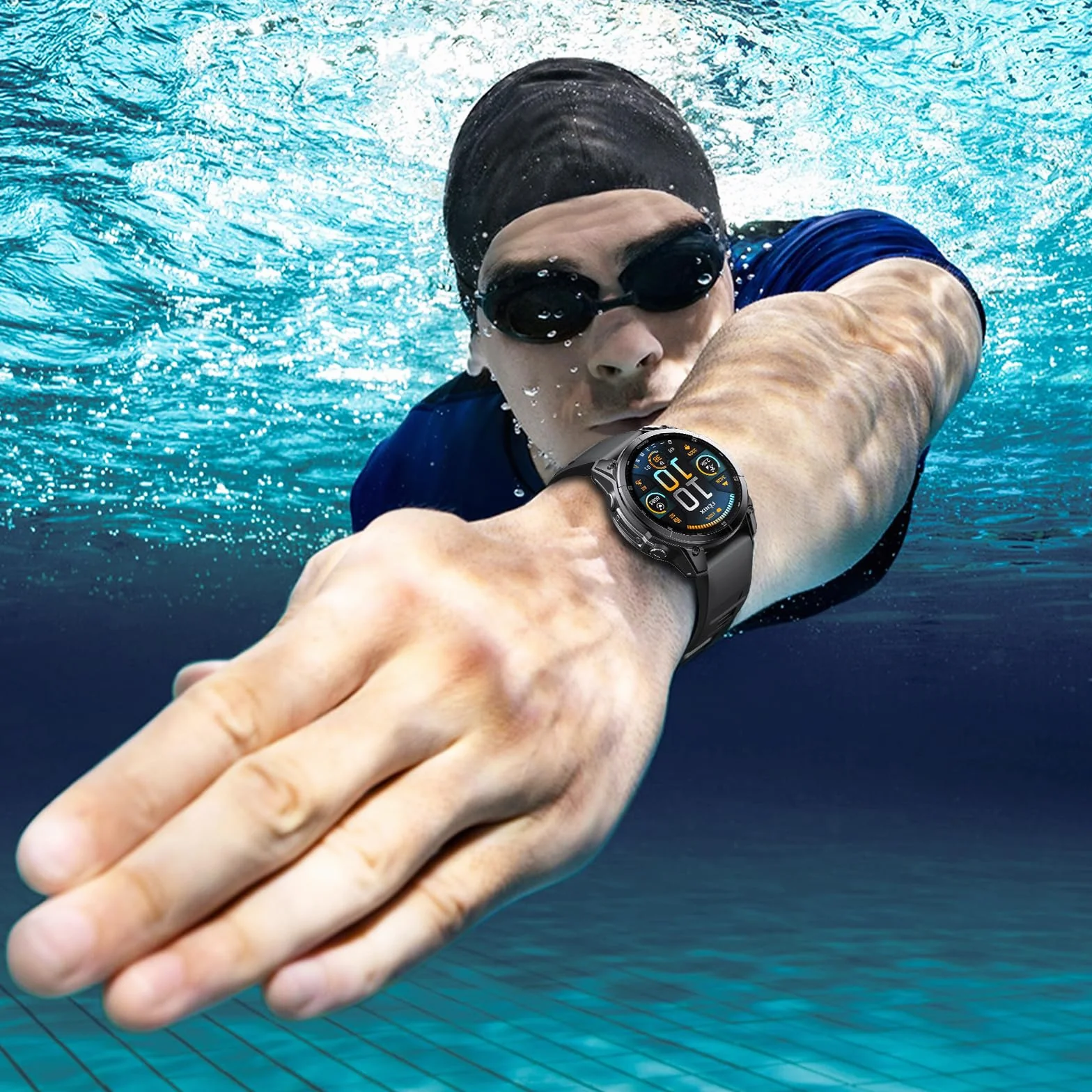 Pasek do zegarka Garmin Fenix 6X/6X Pro/8 51 mm/7X/7X Pro/3, Garmin Epix Pro Gen 2 51 mm, zapasowy pasek 26 mm Quick-fit Silikon do Fenix 5X/5X Plus/Descent MK1/MK 2i/MK 2