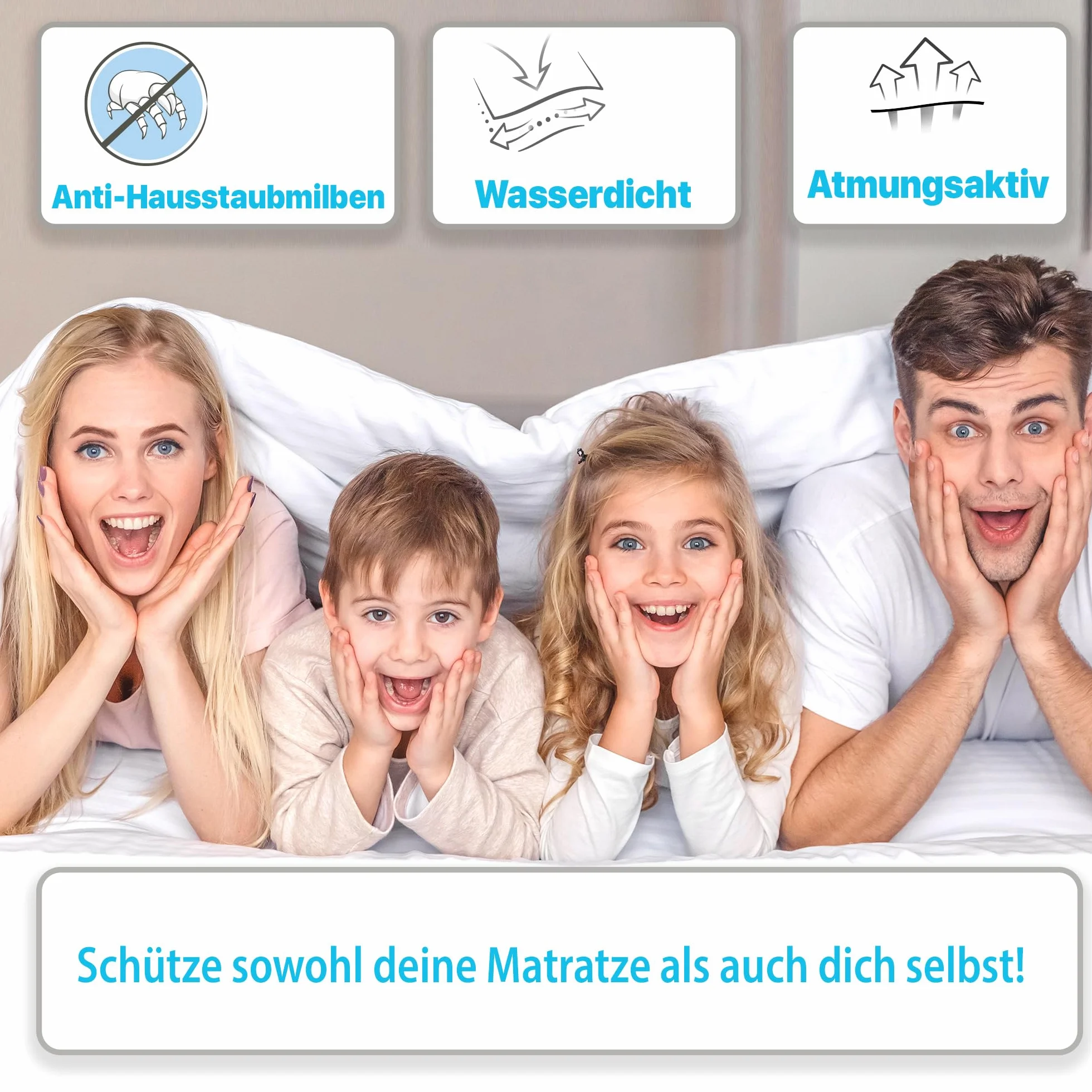 Wodoodporna ochraniacz na materac 120 x 200 cm – molton – elastyczna tkanina frotte, antybakteryjna, okrągła, elastyczna, biała, wodoodporna, ochraniacz na materac przed nietrzymaniem moczu, 120 cm x