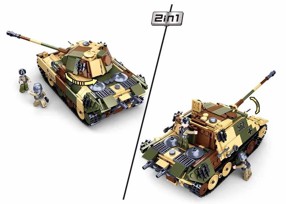 Sluban M38-B0859 Średni Czołg 2w1
