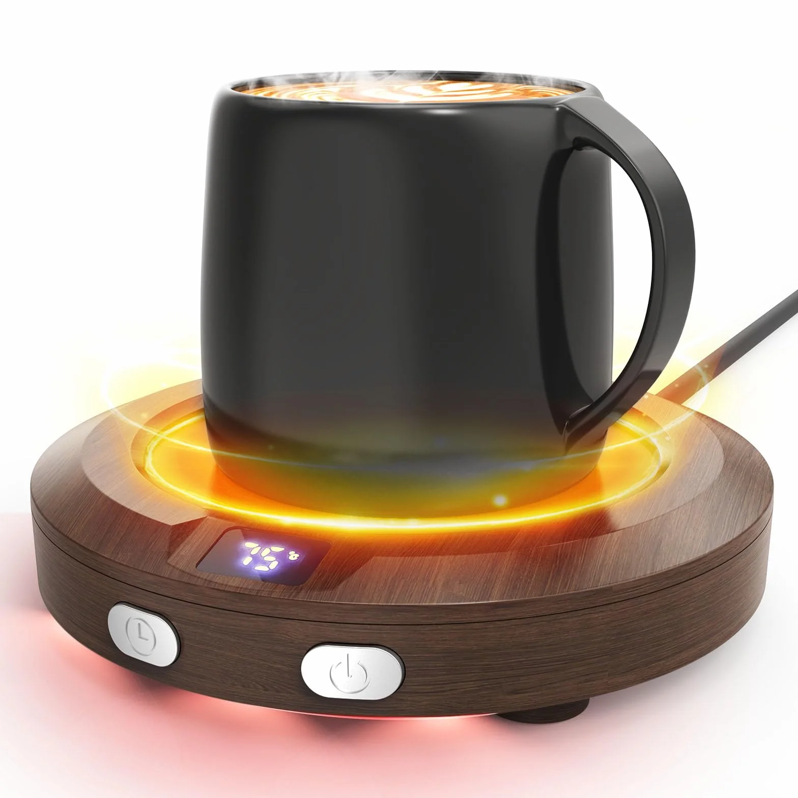 Accwork Mini podgrzewacz do kawy, elektryczny podgrzewacz do filiżanek z 3 ustawieniami temperatury, automatyczne wyłączanie