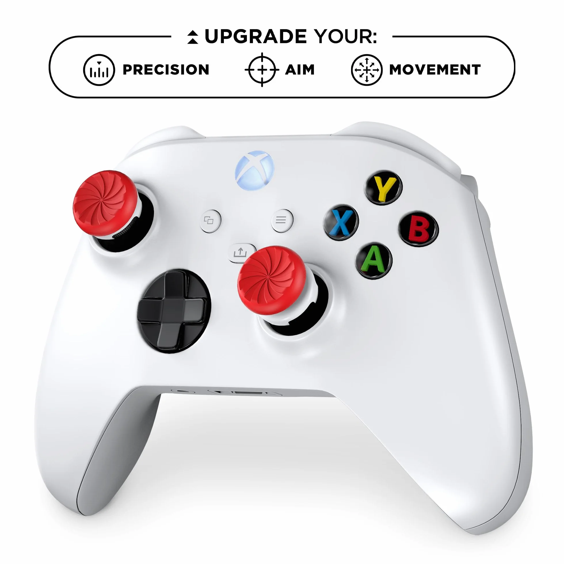 KontrolFreek FPS Freek Inferno do kontrolera Xbox One i Xbox Series X, Performance Thumbsticks, 1 High-Rise, 1 średni stan, czerwony/biały