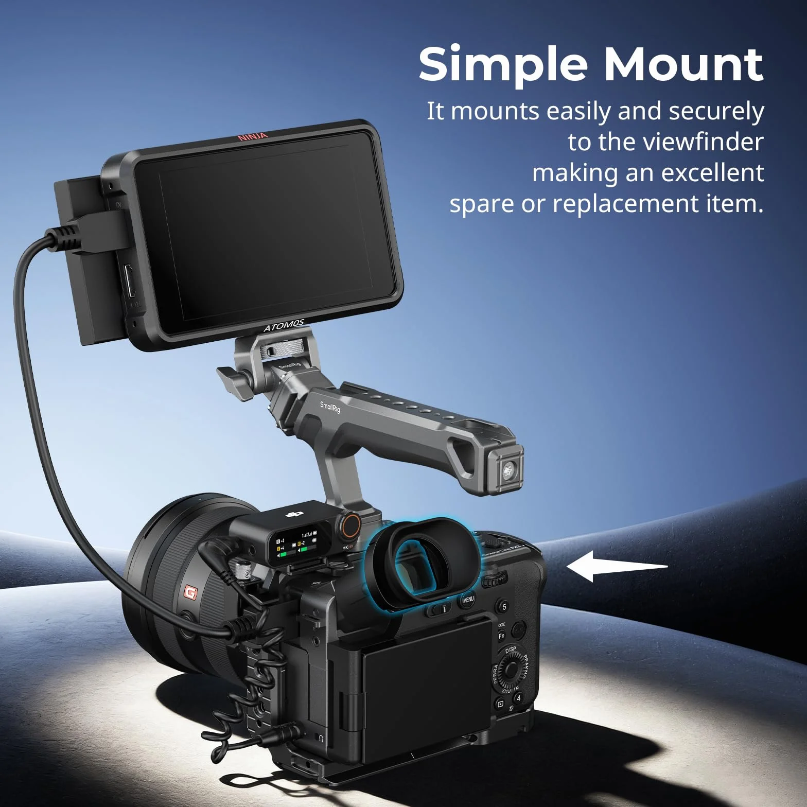 SMALLRIG Muszla oczna wizjera kamery poziomo-pionowej do Sony FX2 5713