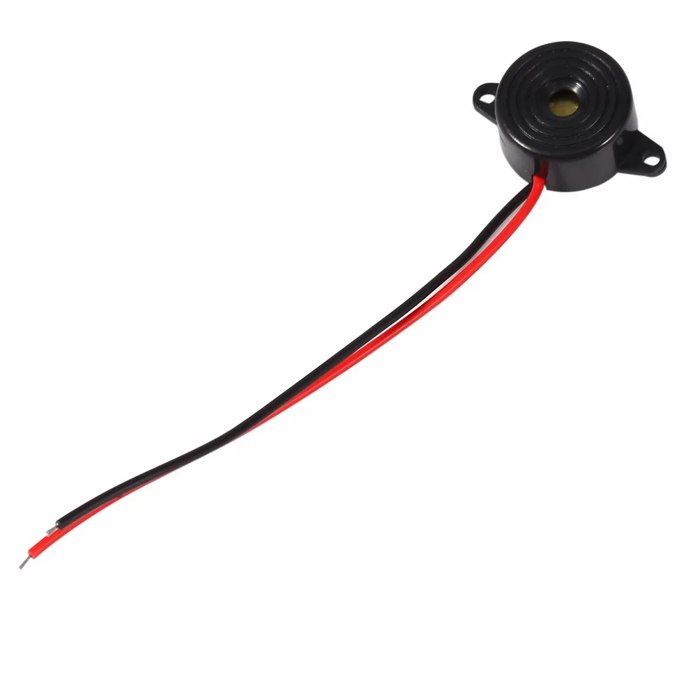 Elektroniczny Brzęczyk, 3-24 V Piezo Elektroniczny Dźwięk Ostrzegawczy Brzęczyk Alarm 85-95dB Ciągły Dźwięk Długość Kabla 100mm