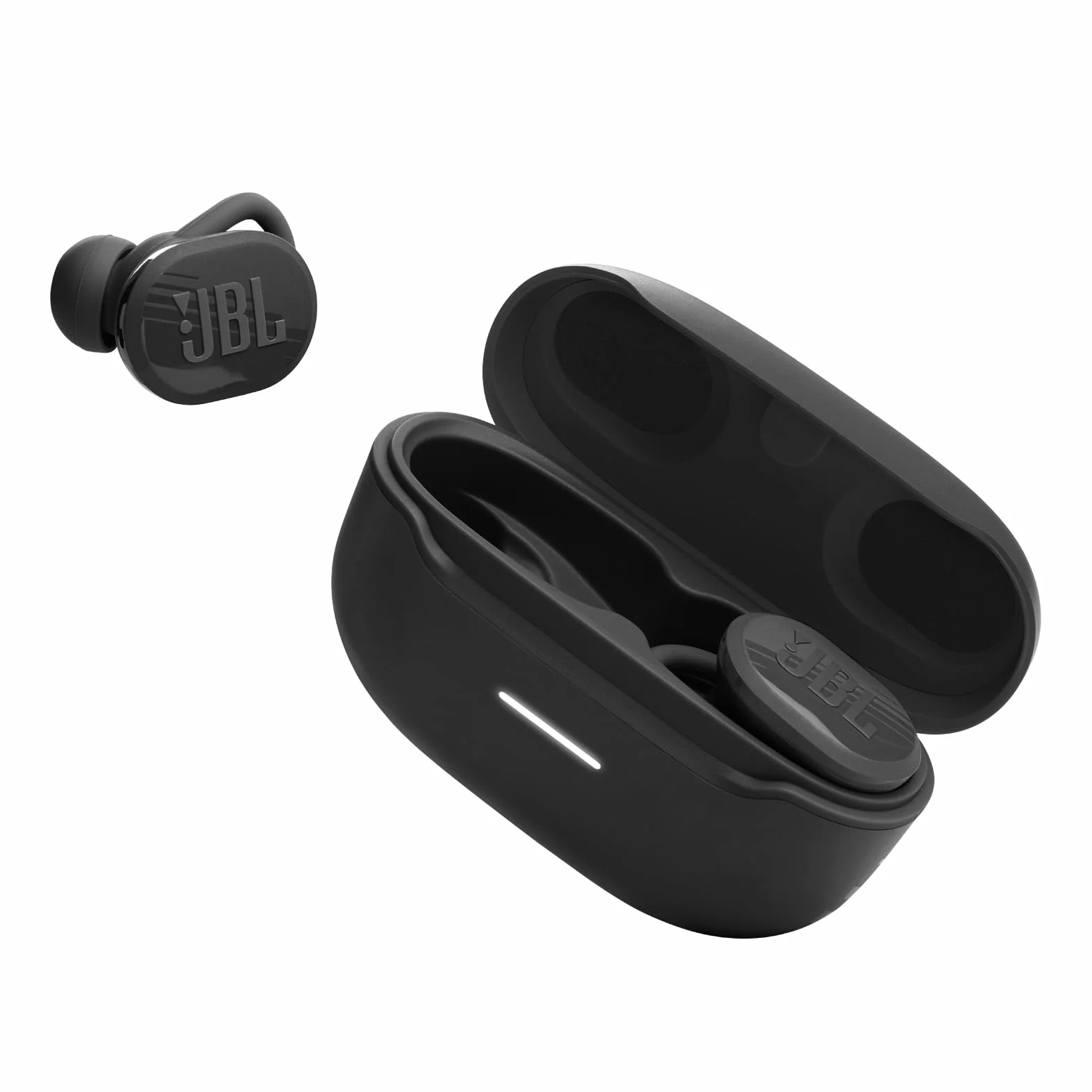 JBL Endurance Race 2 Bezprzewodowe Słuchawki Douszne Bluetooth, 48 H Odtwarzania Muzyki, Odoodporność IP68, Redukcja Szumów, Dźwięk JBL Pure Bass, Smart Ambient, Tryb sportowy, Czarne