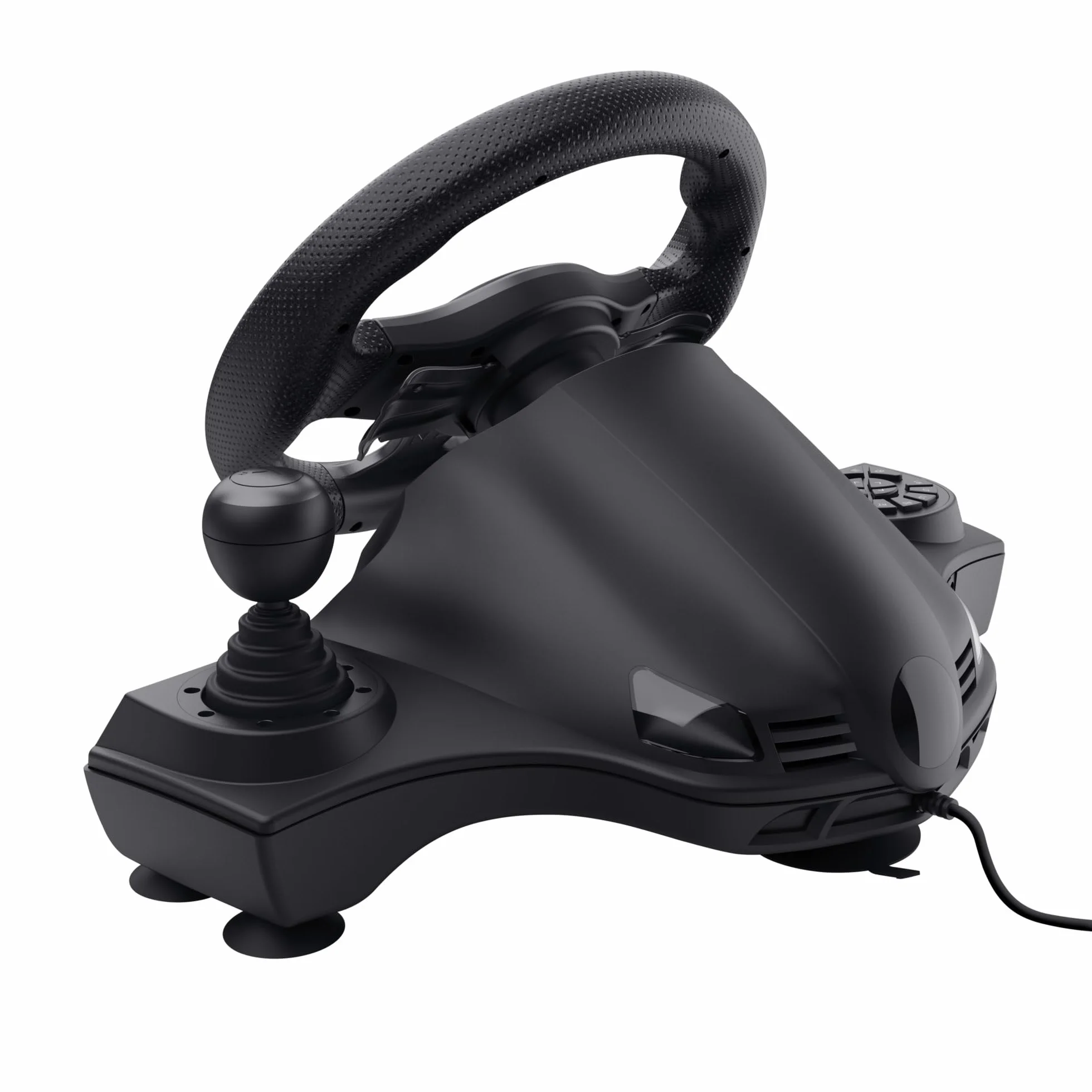 Trust Gaming GXTrust 289 Kierownica Gamingowa do PC Xbox Series X/S PS4 Nintendo Switch, Kierownica Wyścigowa z Pedałami Antypoślizgowymi, Dźwignią Zmiany Biegów i Manetkami, Farming Simulator / F1