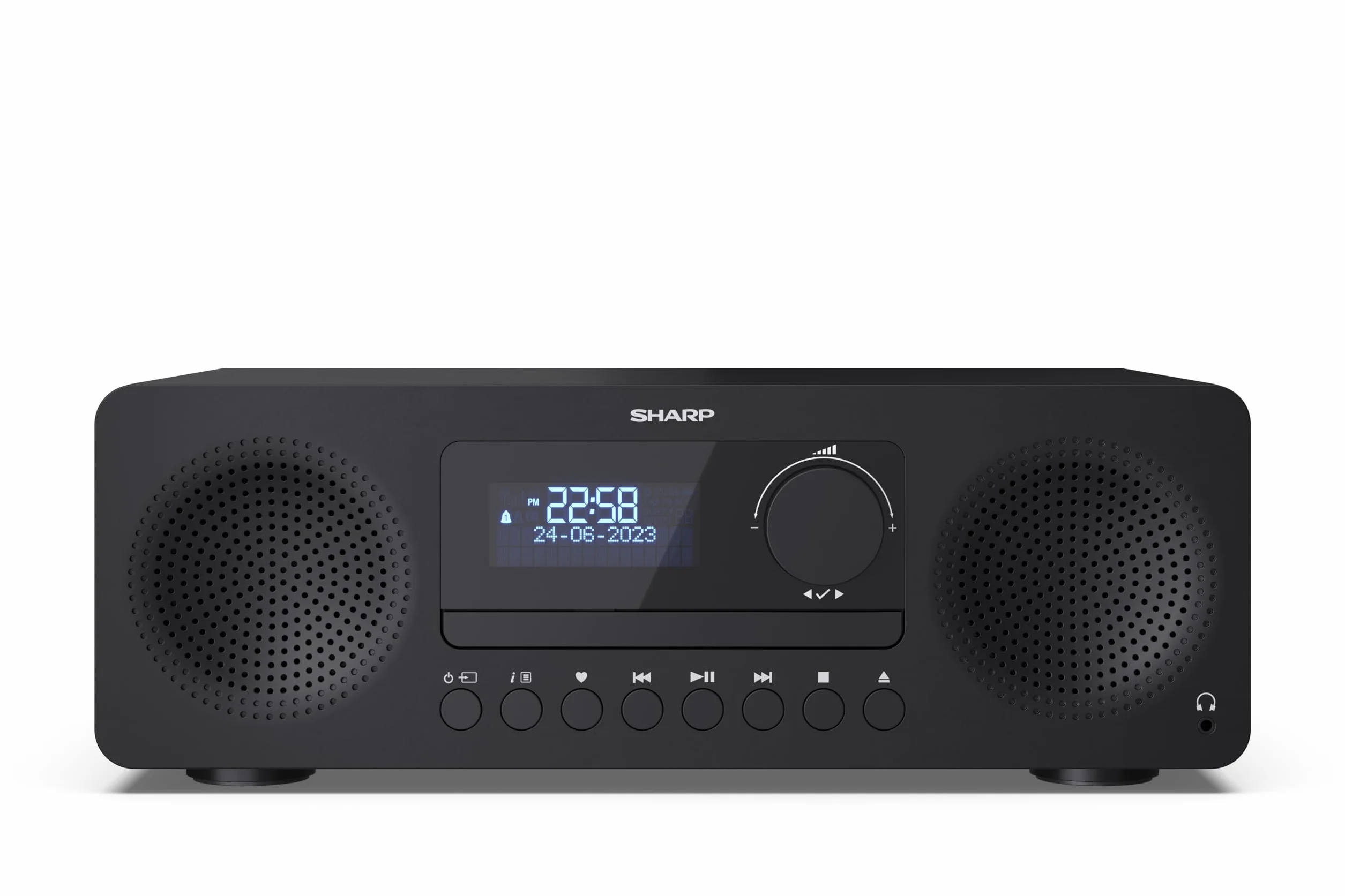 SHARP XL-B720D (BK) All-in-One system Hi-Fi (60 W), radio cyfrowe z DAB+ i tunerem FM, Bluetooth, czarny