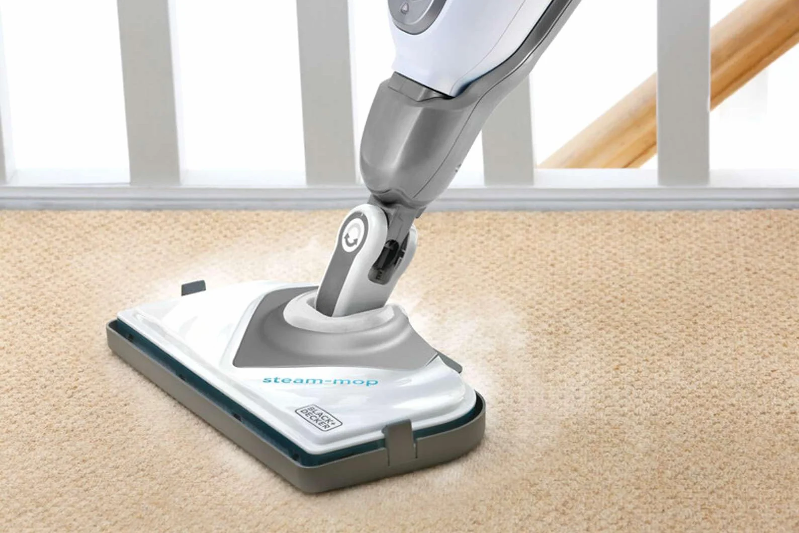 Black+Decker BHSM1615DSG-QS wielofunkcyjny miotła parowa z odłączanym ciałem, głowica delta i rękawica Steamitt, 15 akcesoriów, zbiornik na wodę 500 ml, 1600 W