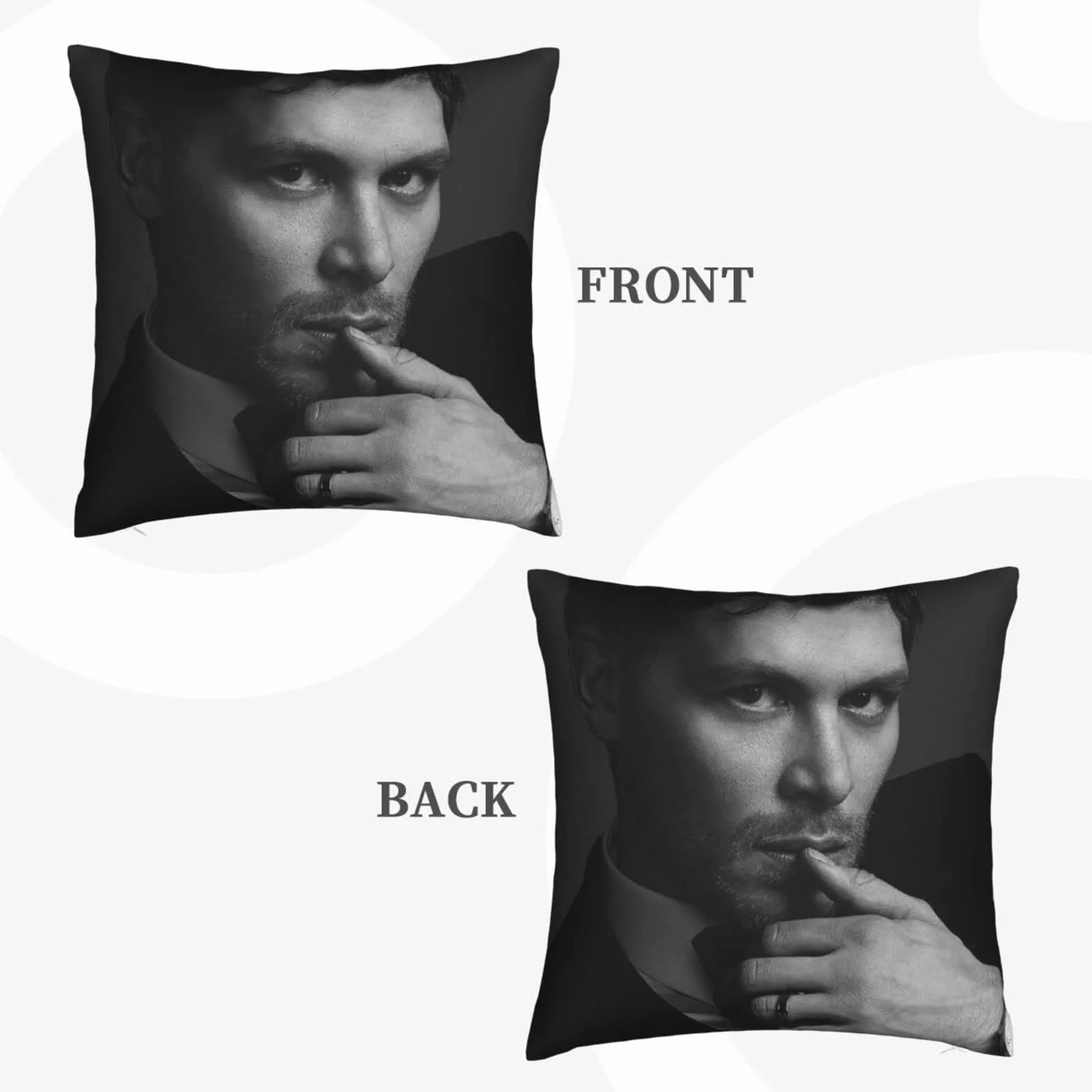 Joseph Morgan poszewki na poduszki dwustronne pluszowe poszewki na poduszki wystrój akademika do sypialni salonu 45 cm x 45 cm