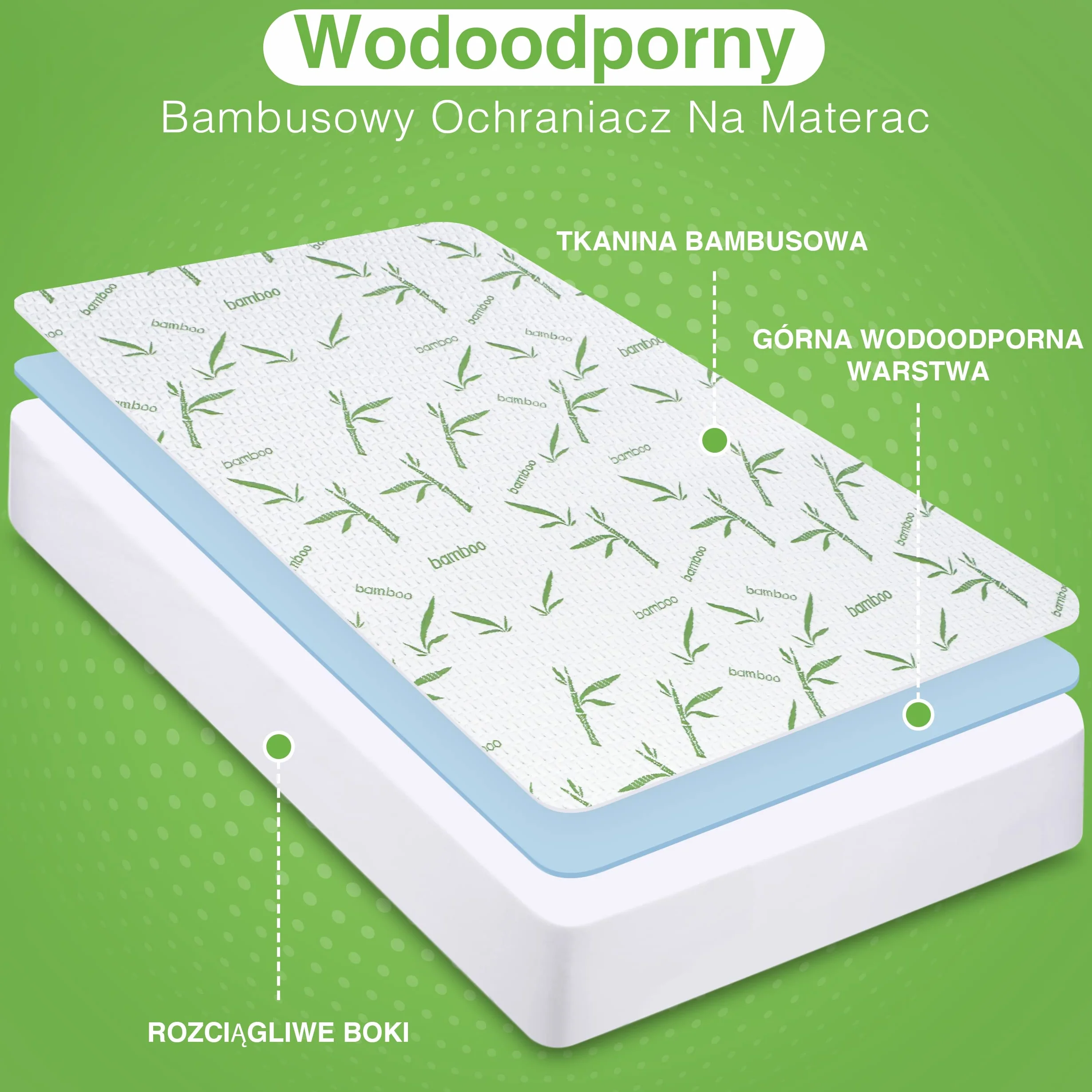 Utopia Bedding Wodoodporny Ochraniacz Na Materac Z Wiskozy 160x200x30 cm Oeko-Tex