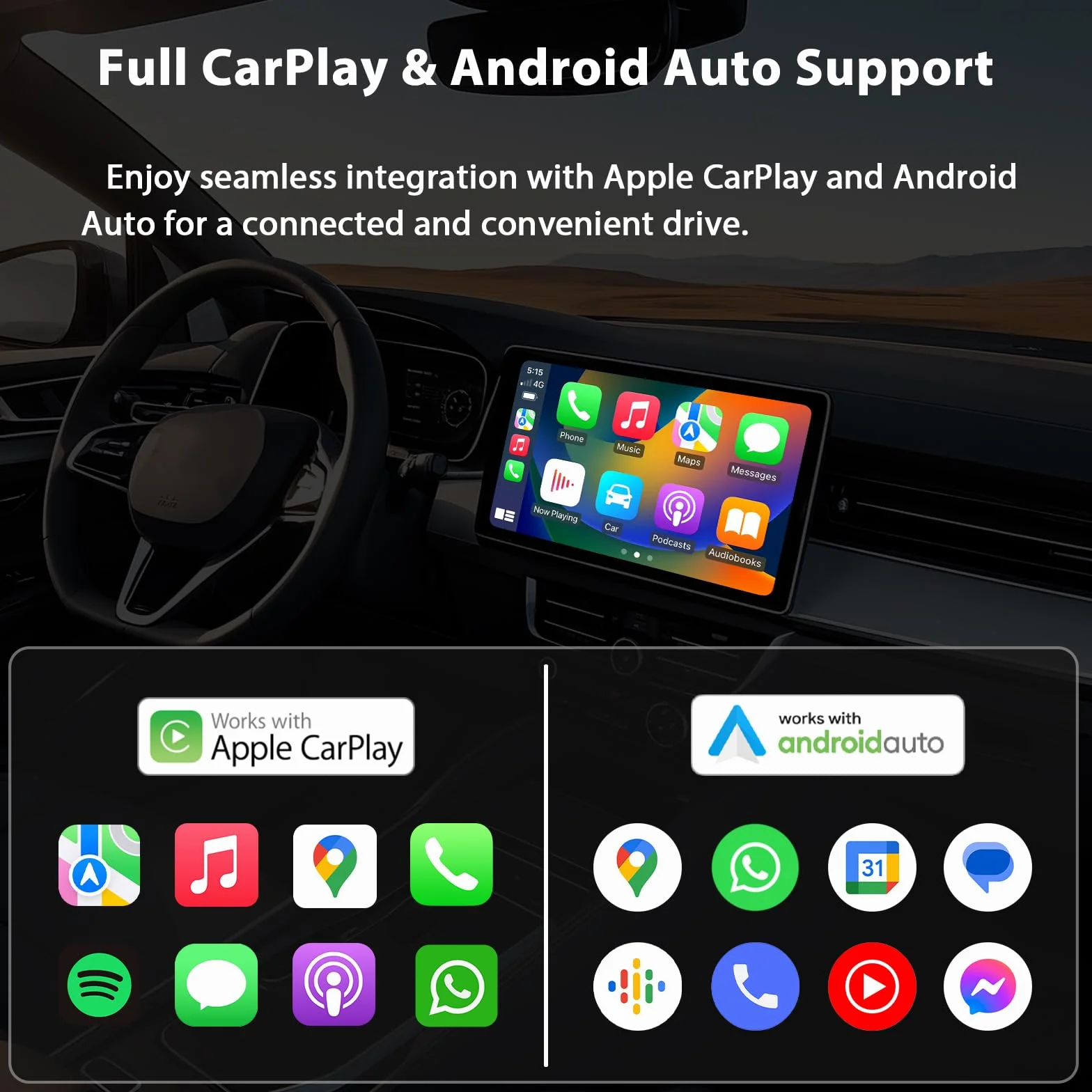 Sunweyer Bezprzewodowy Adapter CarPlay i Android Auto do Samochodów z Łącznością Przewodową | Port USB-A | Plug & Play | Automatyczne Łączenie (Super Mini S31)