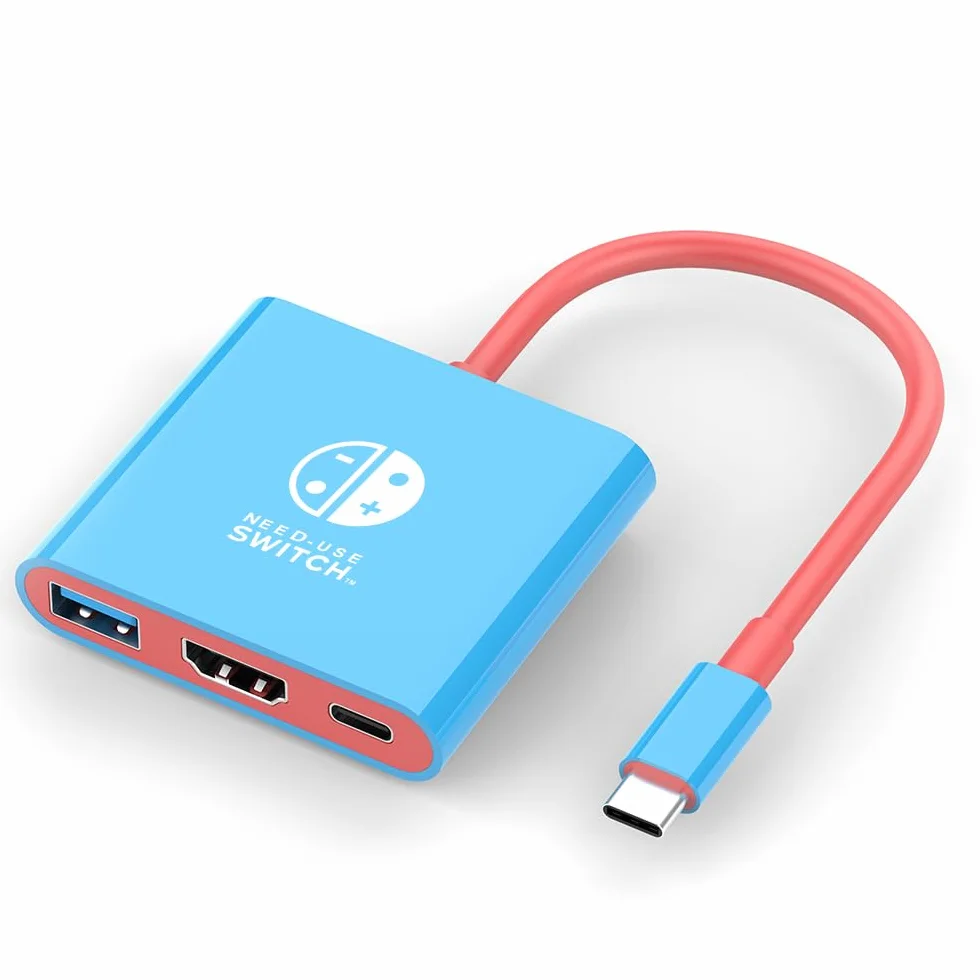 2026 Switch 2 Dock do Nintendo Switch 2 Adapter 3 w 1 z 4K 60Hz HDMI 2.0, port USB 3.0, ładowanie USB C 100 W, adapter telewizyjny, przełącznik, stacja dokująca OLED, przenośna podróż do akcesoriów Nintendo 2