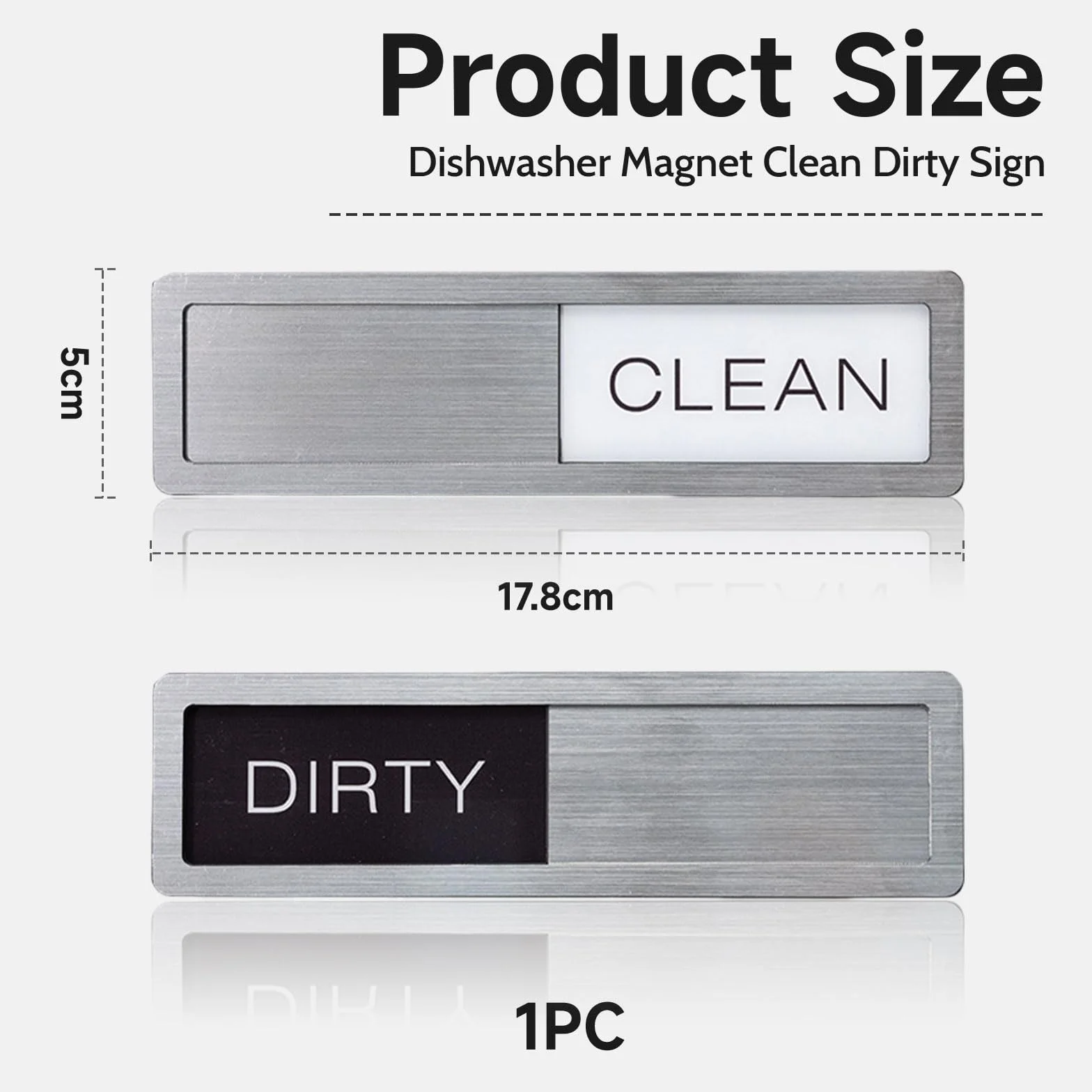 GlamRays Czysty / brudny szyld przesuwny Clean Dirty Dishwasher Sign Zmywarka Magnes Znak Zmywarka Zmywarka Akcesoria kuchenne Magnes Gadżety kuchenne