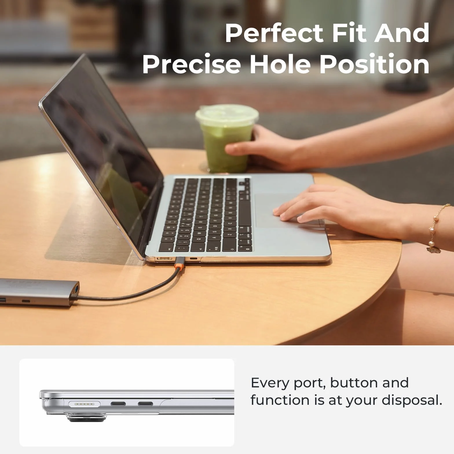 Etui kompatybilne z MacBook Air M5 13 cala M4 M3 M2 2026 2025-2022 A3449 A3240 A3113 A2681 Mac 13,6 Plastikowa Twarda Obudowa + Osłona Klawiatury + ściereczka do Polerowania - Krystalicznie Czysty