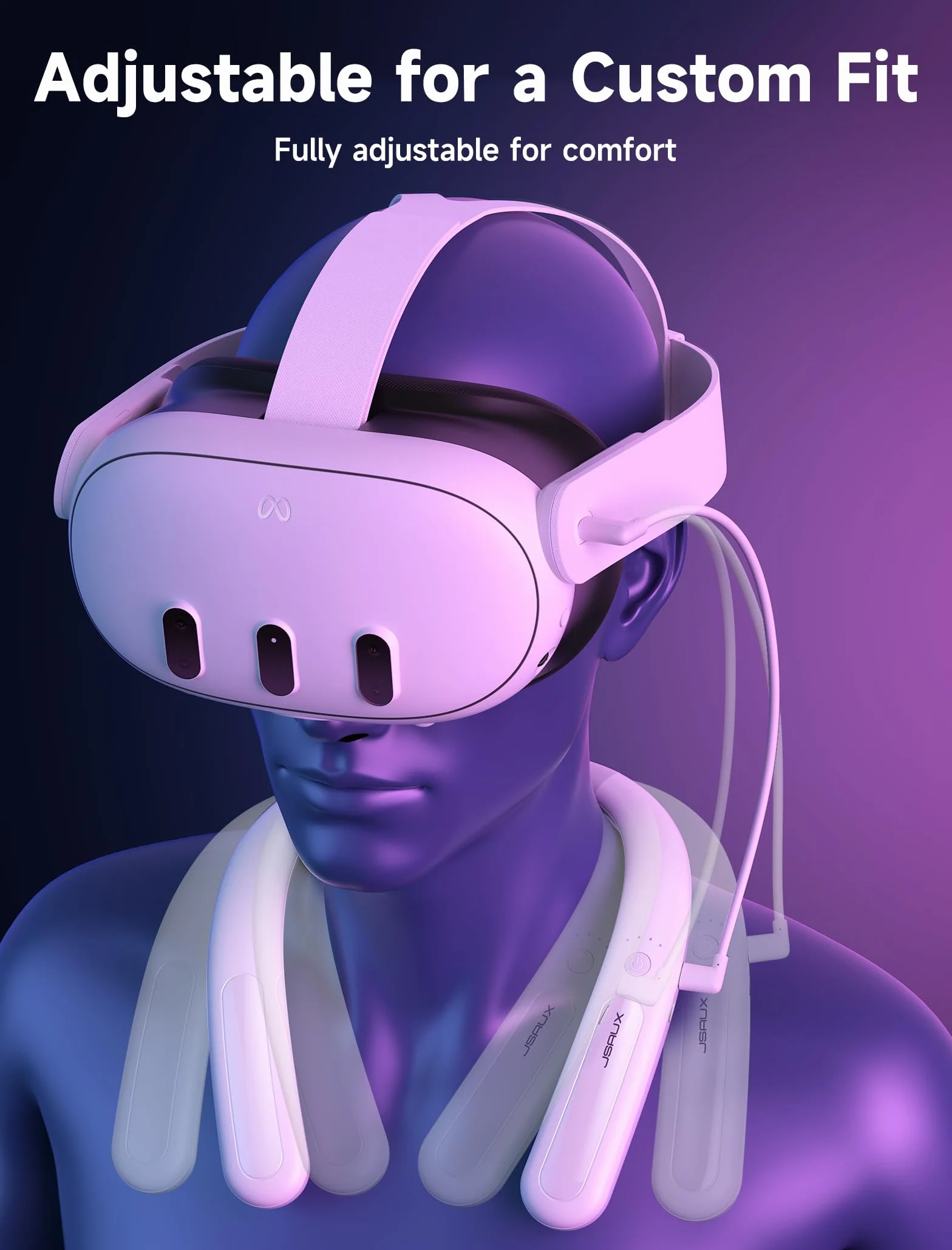 JSAUX Akumulator Kompatybilny z Meta Quest 3S/3/2, akumulator o pojemności 10000 mAh z szybkim ładowaniem PD, akcesorium zasilające VR Extend, Kompatybilny z Oculus 3, Meta Quest 2/3S
