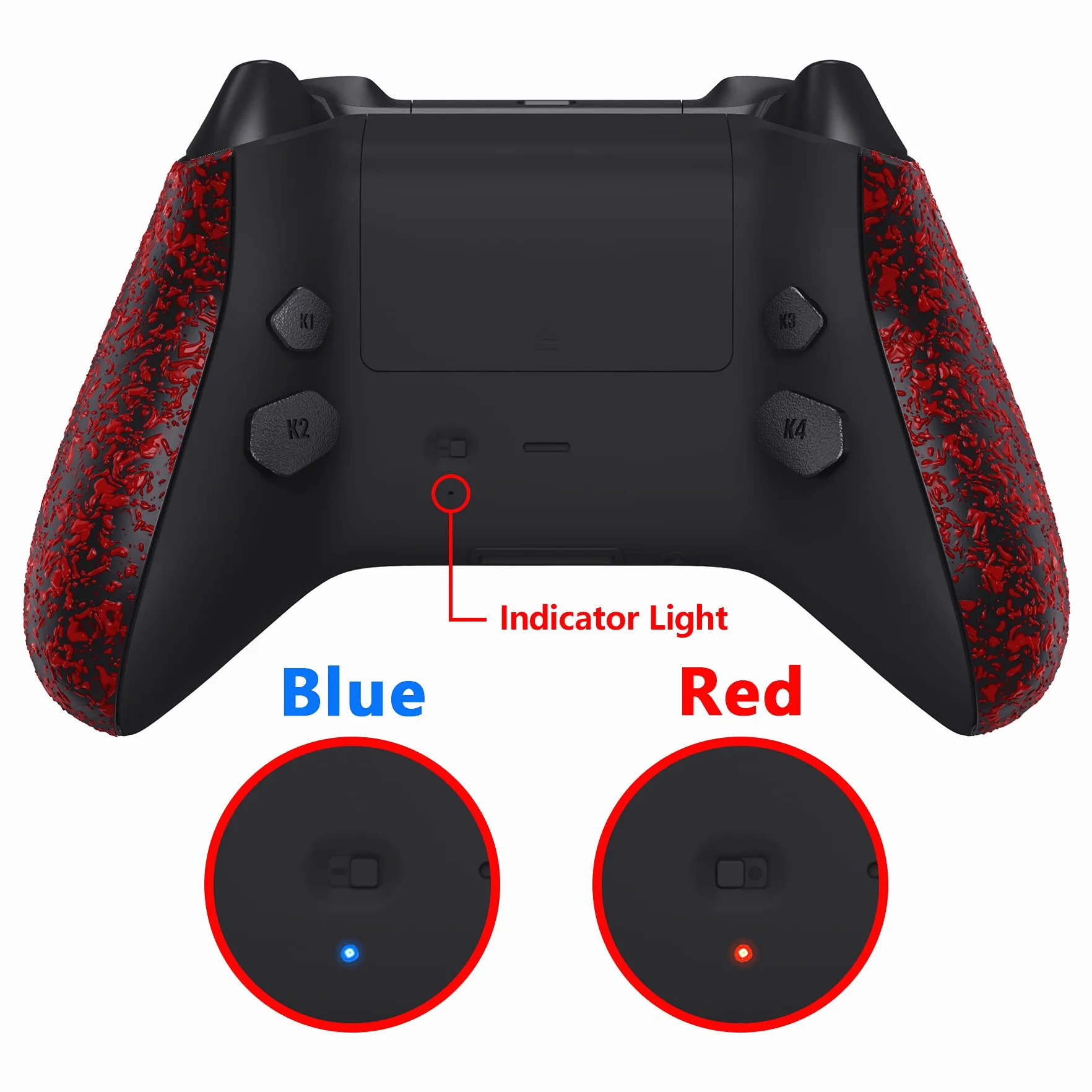 eXtremeRate Hope Programowalny zestaw Remap do kontrolera Xbox Series X/S, tablice aktualizacyjne, przeprojektowana tylna obudowa, boczne szyny i tylne przyciski do kontrolera Xbox Core, czerwony