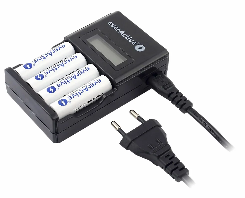 Everactive 5902020523987 Ładowarka Akumulatorów, Czarny, 4X AA/AAA