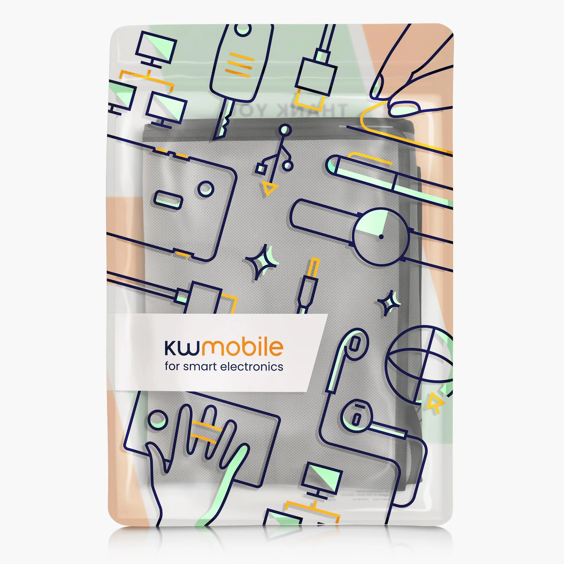 kwmobile Pokrowiec na monitor komputerowy kompatybilny z monitorami 31-32", Meow Cat szary/czarny