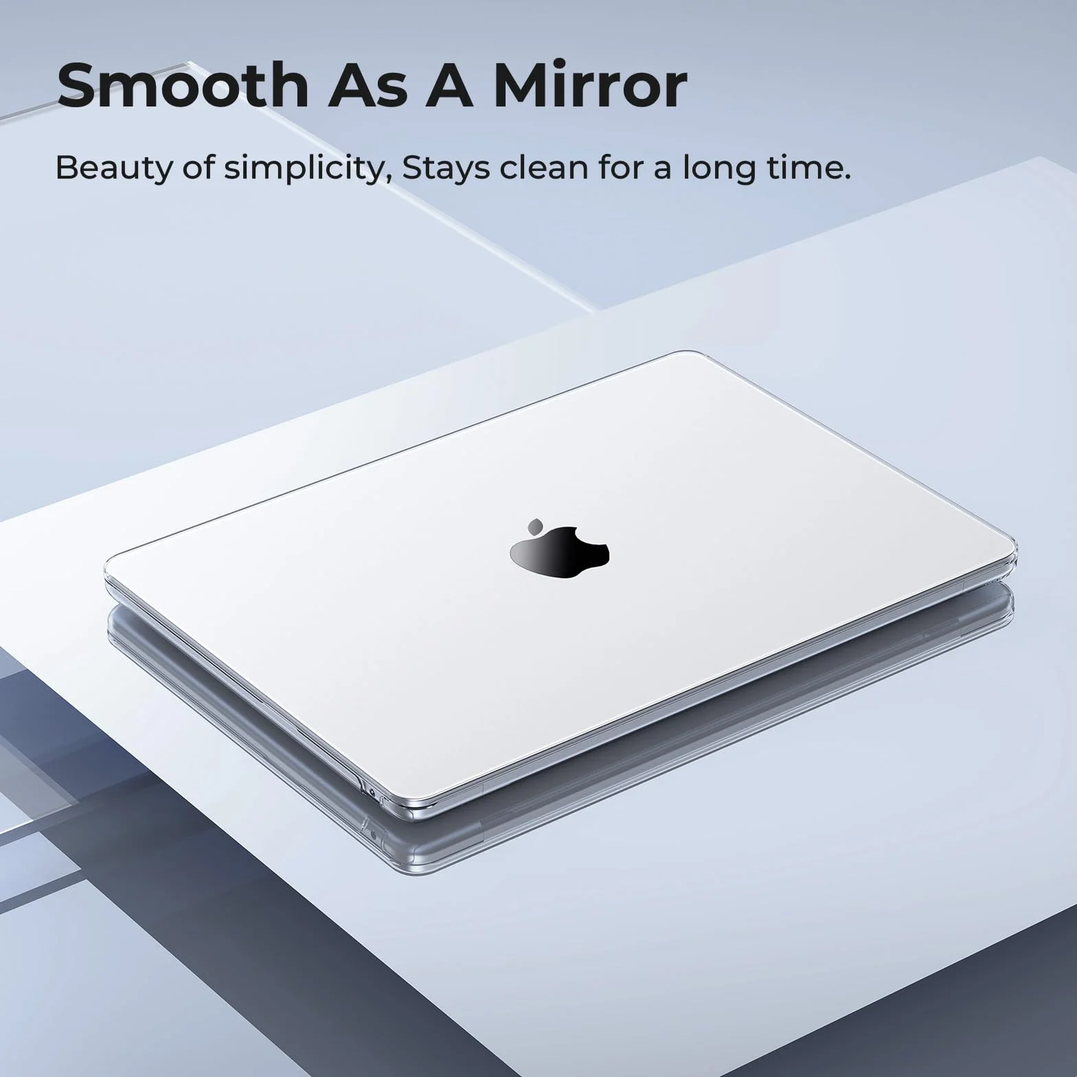 EooCoo Etui Kompatybilne z MacBook Air 13,6 cala M5 M4 M3 M2 2026 2025-2022 (A3449 A3240 A3113) z Touch ID, Sztywna Plastikowa Osłona Ochronna dla Mac 13" Gładka Powierzchnia - Krystalicznie Czysty