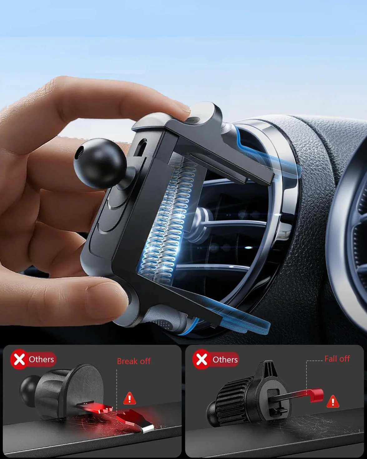 Uchwyt na telefon samochodowy, do Mercedes-Benz uchwyt na telefon komórkowy e c-Class gla200glc260c260e300a200l, Ford Mustang, Audi A1, Volkswagen Tiguan, Suzuki Swift, Suzuki Vitara