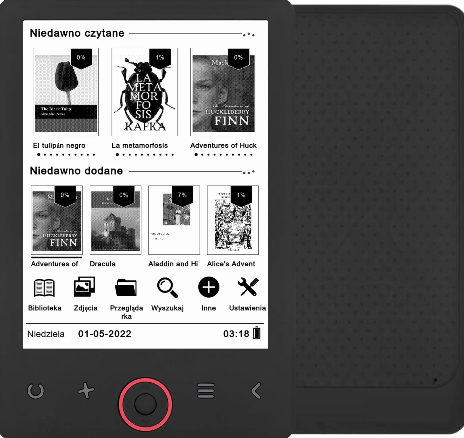 Czytnik ebooków Bemi Cognita Light 2 - E-ink 6" w technologii Carta | podświetlenie smart (ciepłe i zimne światło) | 8GB pamięci | 1900mAh