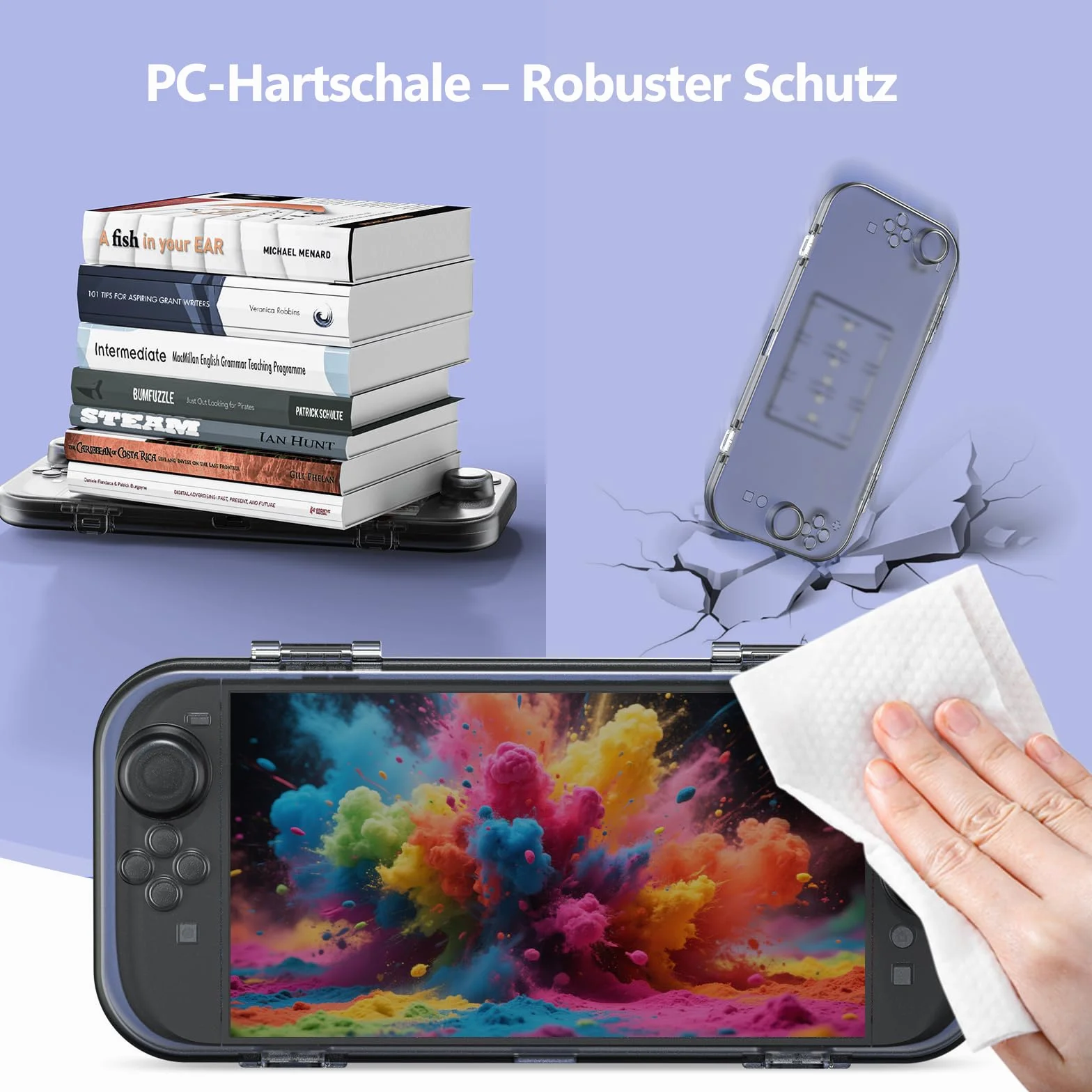 GagaKing Etui na Switch 2, Portable Protective Hard Shell etui ochronne z miejscem na 6 gier, Slim Case do konsoli Switch 2 akcesoria