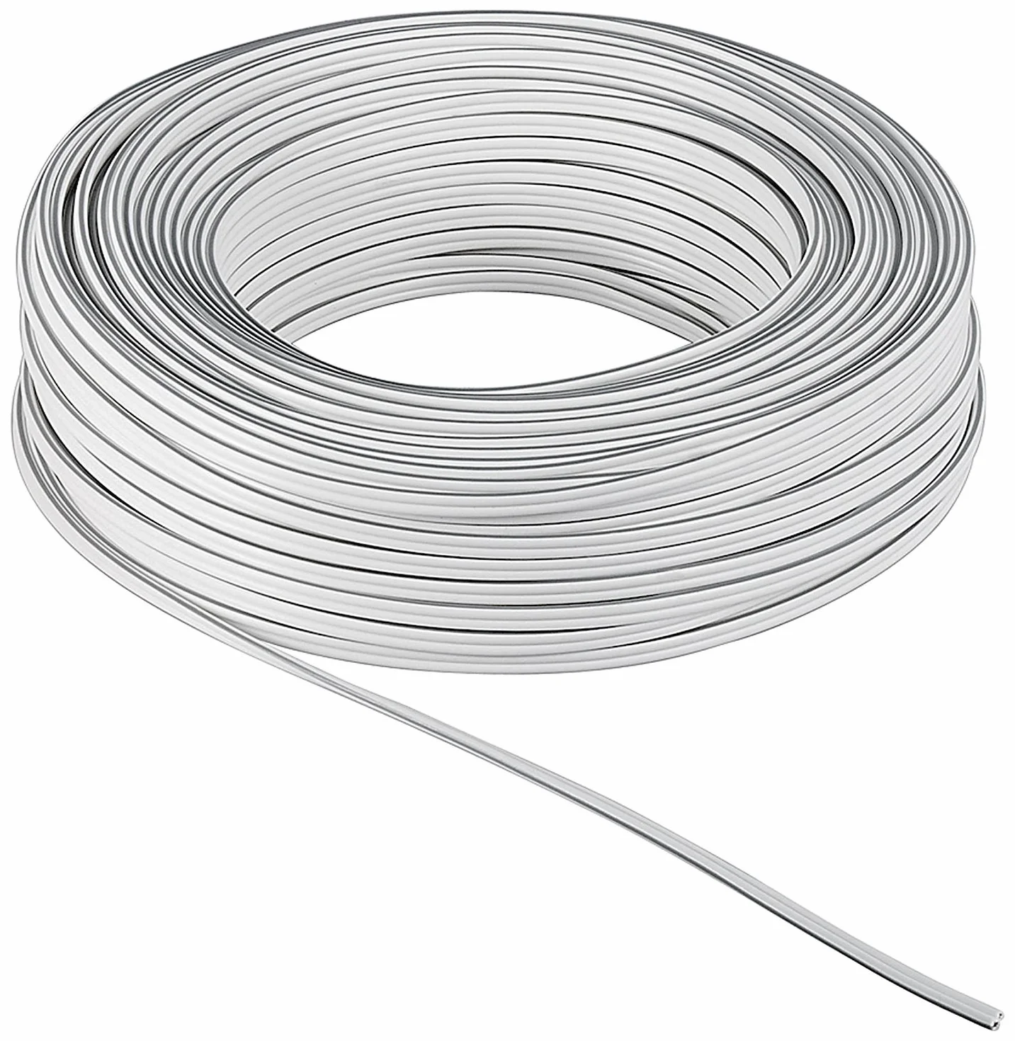 Goobay 15109 kabel głośnikowy 2 x 0,5 mm², przewód miedziany, kabel audio, towar sprzedawany na metry, kabel miedziany biały/kabel do subwoofera 10 m