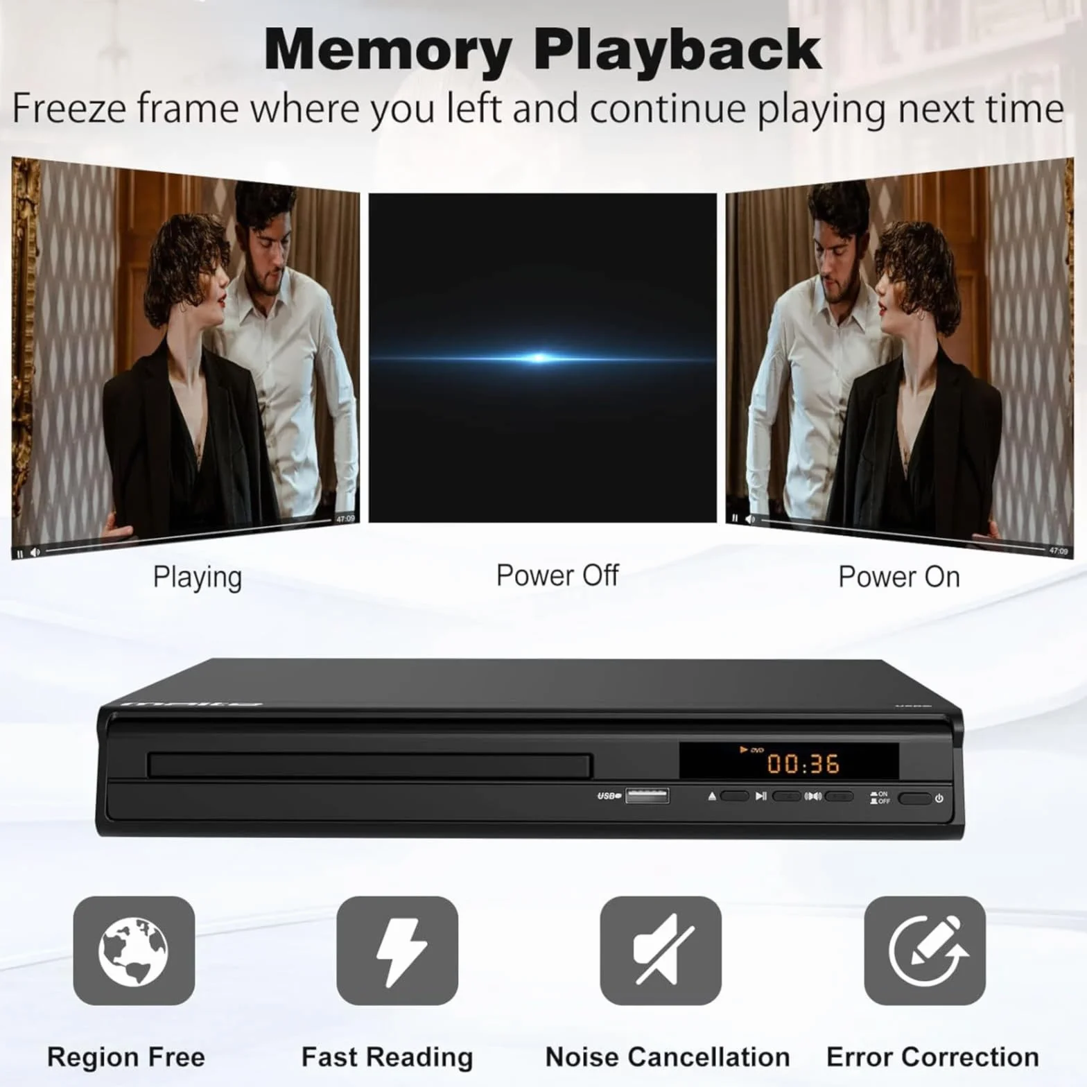 Odtwarzacz DVD Maite, Wieloregionalny Odtwarzacz DVD do TV, złącze HDMI AV, Wejście USB, Mikrofon, System NTSC/PAL, Pilot Zdalnego Sterowania, Telewizor Kompaktowy, HD DVD Player