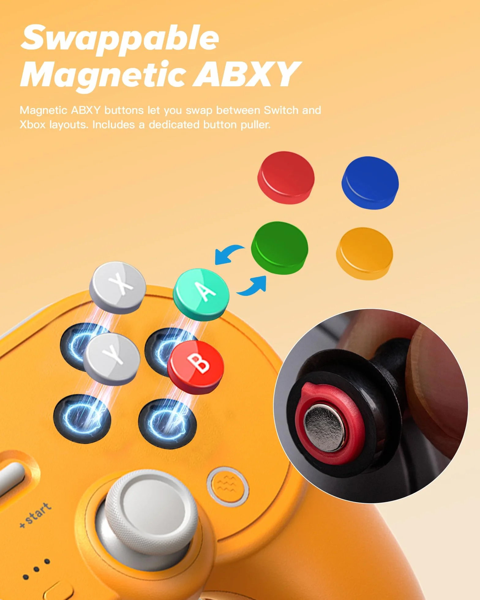 8Bitdo Pro 3 Kontroler Bluetooth TMR Joystickami Wymiennymi Przyciskami ABXY Stacją Ładującą do Switch Windows Apple SteamOS Android