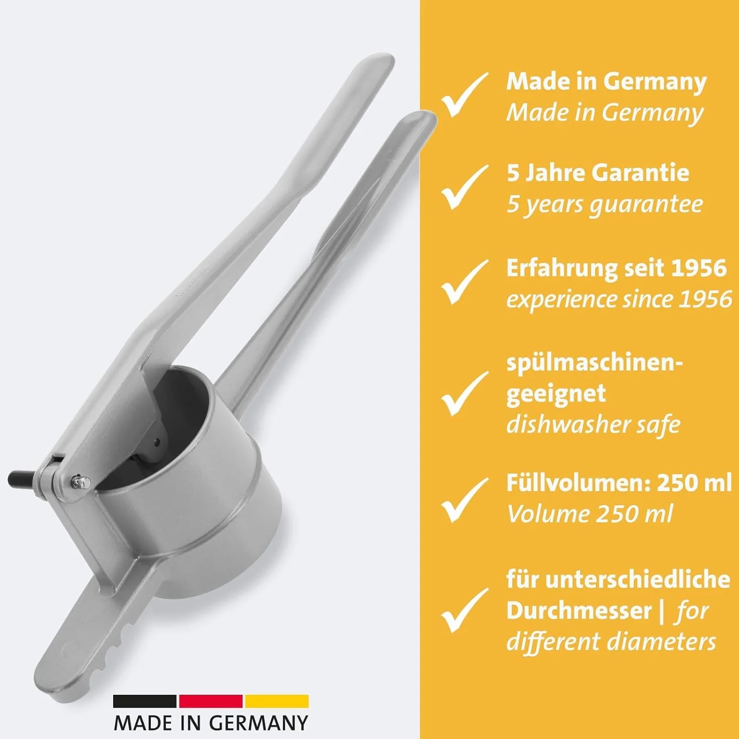 Westmark Prasa do Ziemniaków 250 ml Srebrny